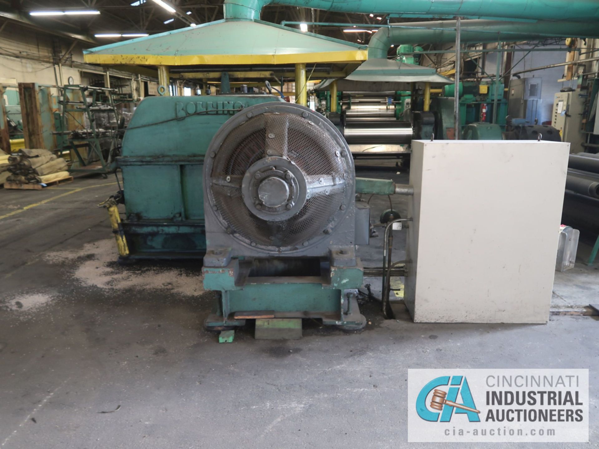 22" X 60" STEWART BOLLING UNITIZED BASE ROLLING MILL; S/N 7492, BOTTOM CATCH TRAY, 150-HP DC MOTOR - Image 2 of 7