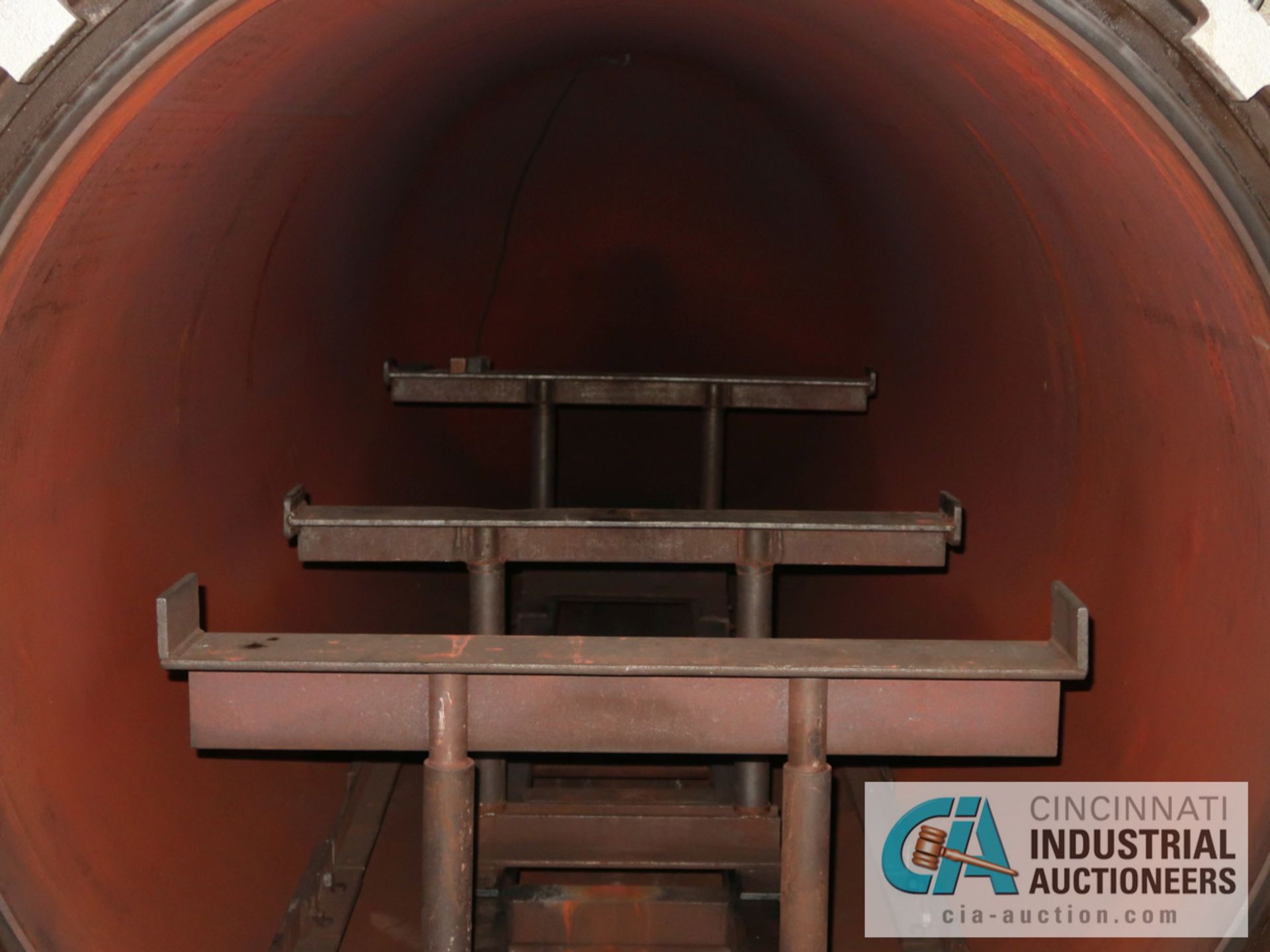 6' X 25' GUSSETT VULCANIZING AUTOCLAVE; JOB NO. B8430, 400 MAX W TEMP, 72" DIAMETER - Image 2 of 3