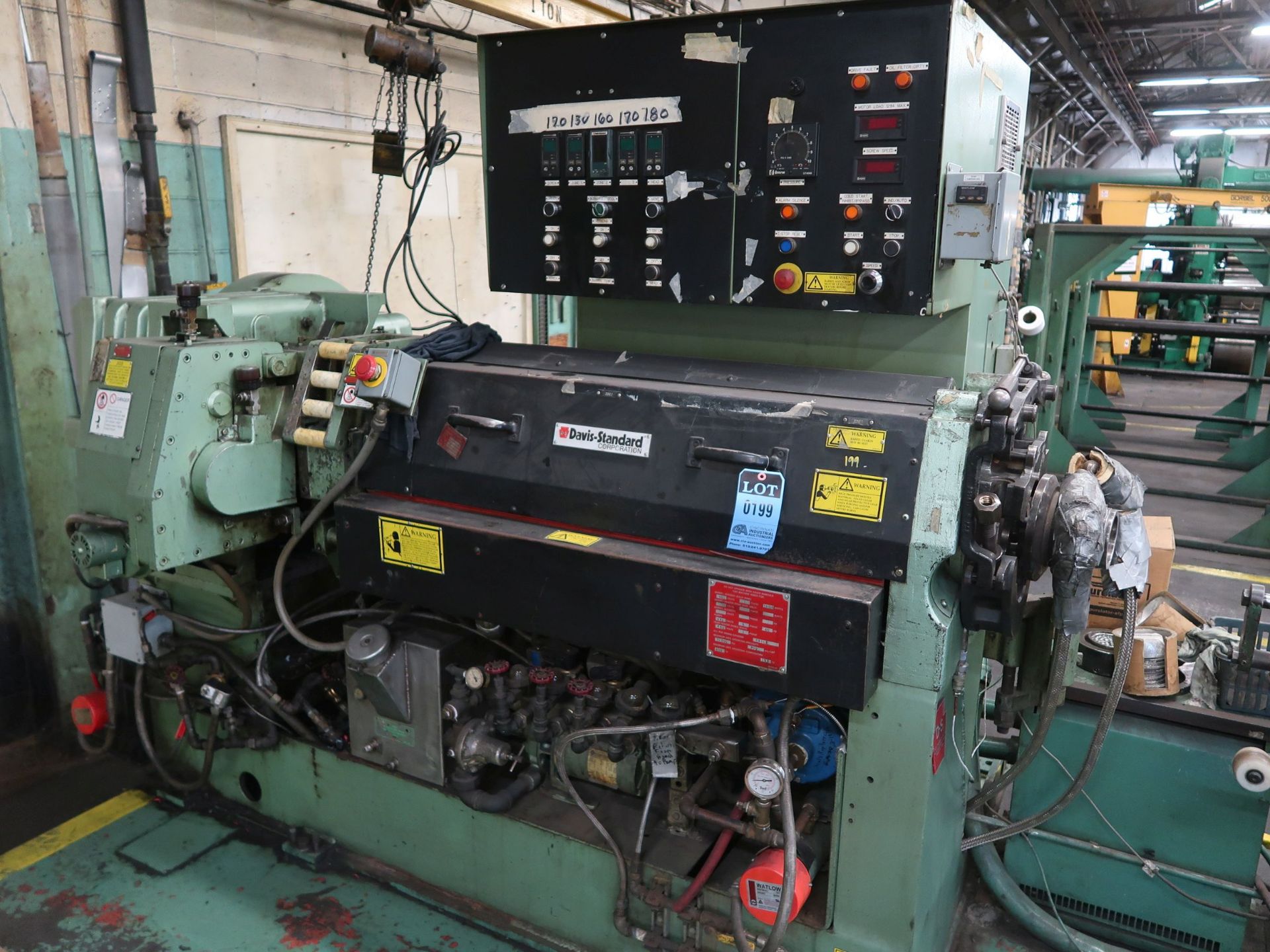 OVERALL LOTS 199A AND 199B 64” X 249” ROLLMASTER STRIP BUILDING LATHE AND 3.5” DAVIS MODEL DS-RE - Image 4 of 15