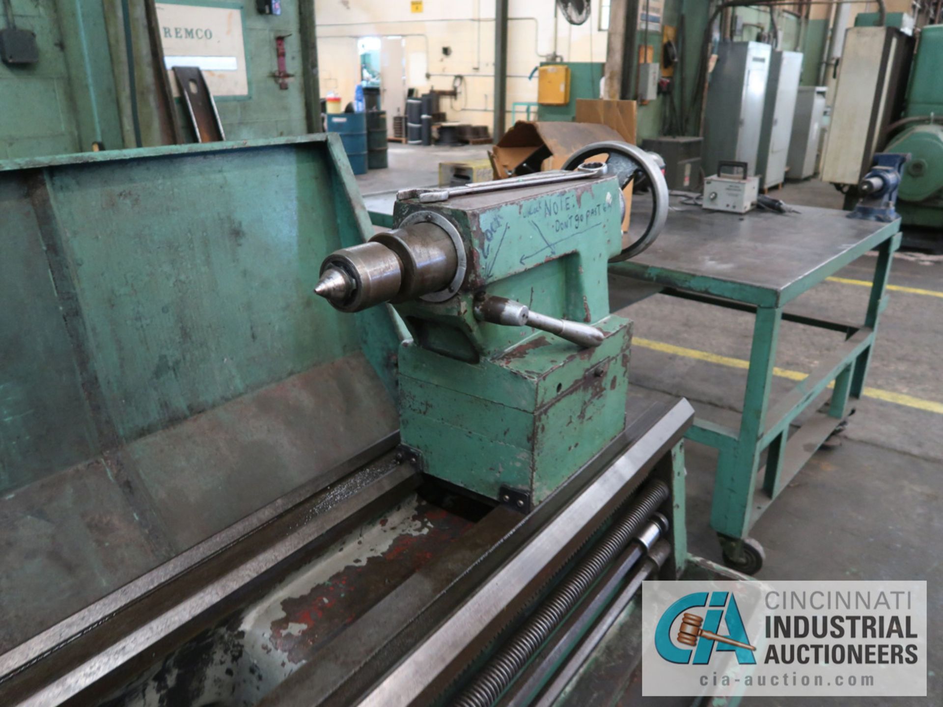 24" X 10' SOUTH BEND ENGINE LATHE W/ GRINDING ATTACHMENT; S/N 21129801058, 1,000 RPM, APPROX. 16" - Image 8 of 9