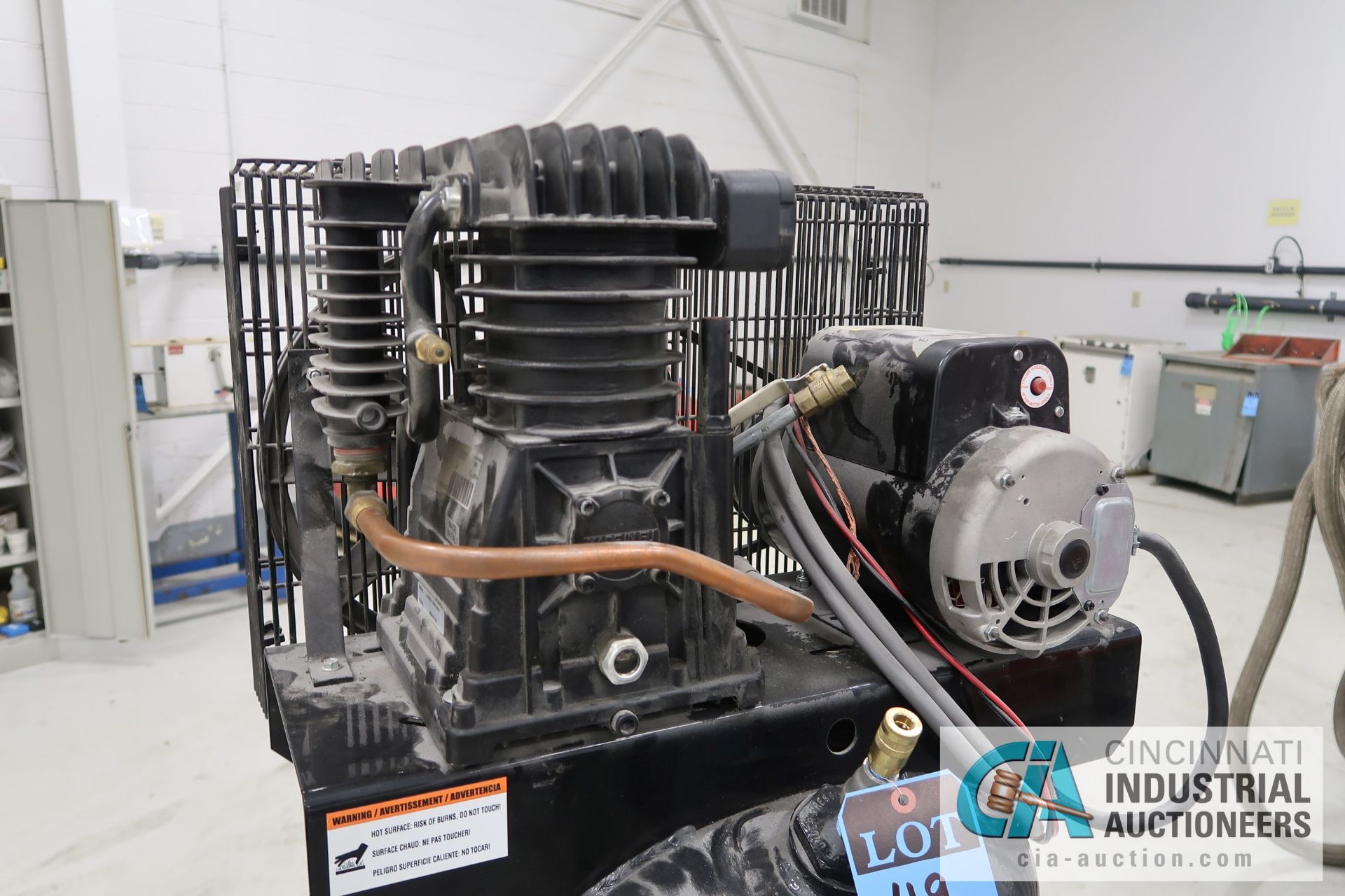 5 HP US GENERAL HORIZONTAL TANK MOUNTED AIR COMPRESSOR, 60 GAL. TANK, 230 VOLT - Image 4 of 4