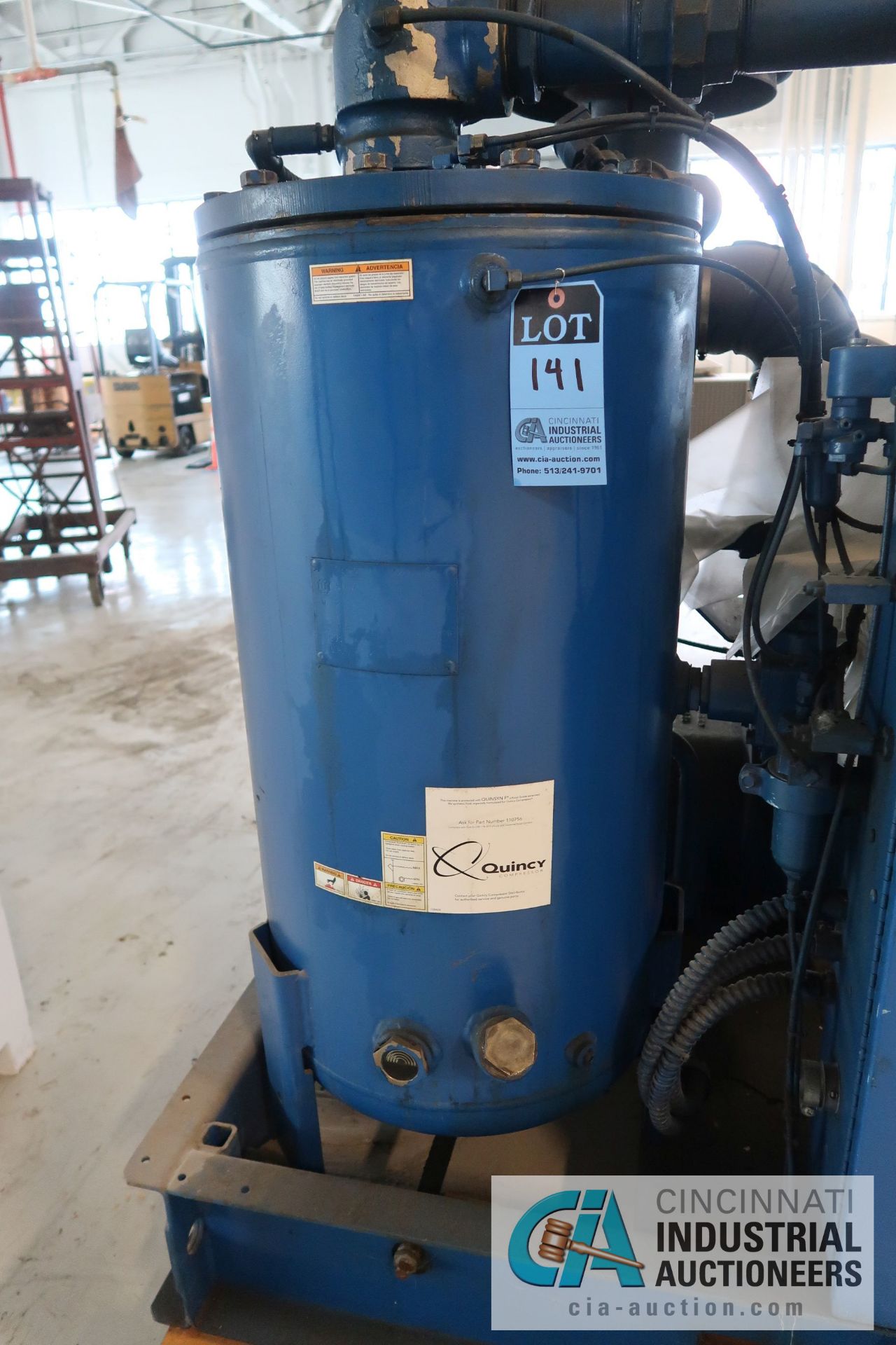 60 HP QUINCY MODEL QSLP-60 AIR COMPRESSOR; S/N UN052770, 15,700 HOURS (2005) - Image 4 of 8