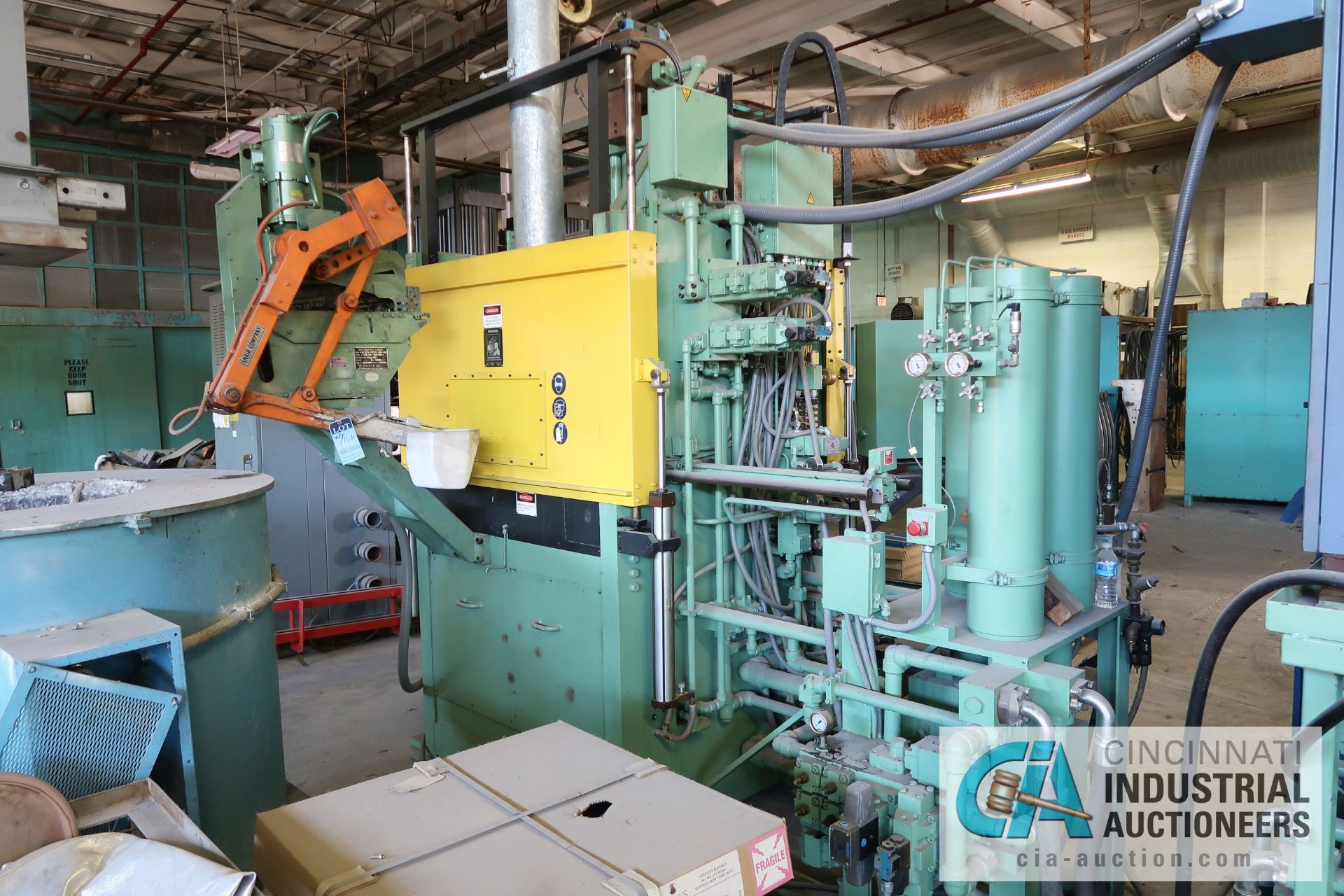 **100 TON THT MODEL INDEX VERTICAL DIE CAST MACHINE; S/N 3913, CTC CONTROL, AEC GLACIER SERIES - Image 19 of 28