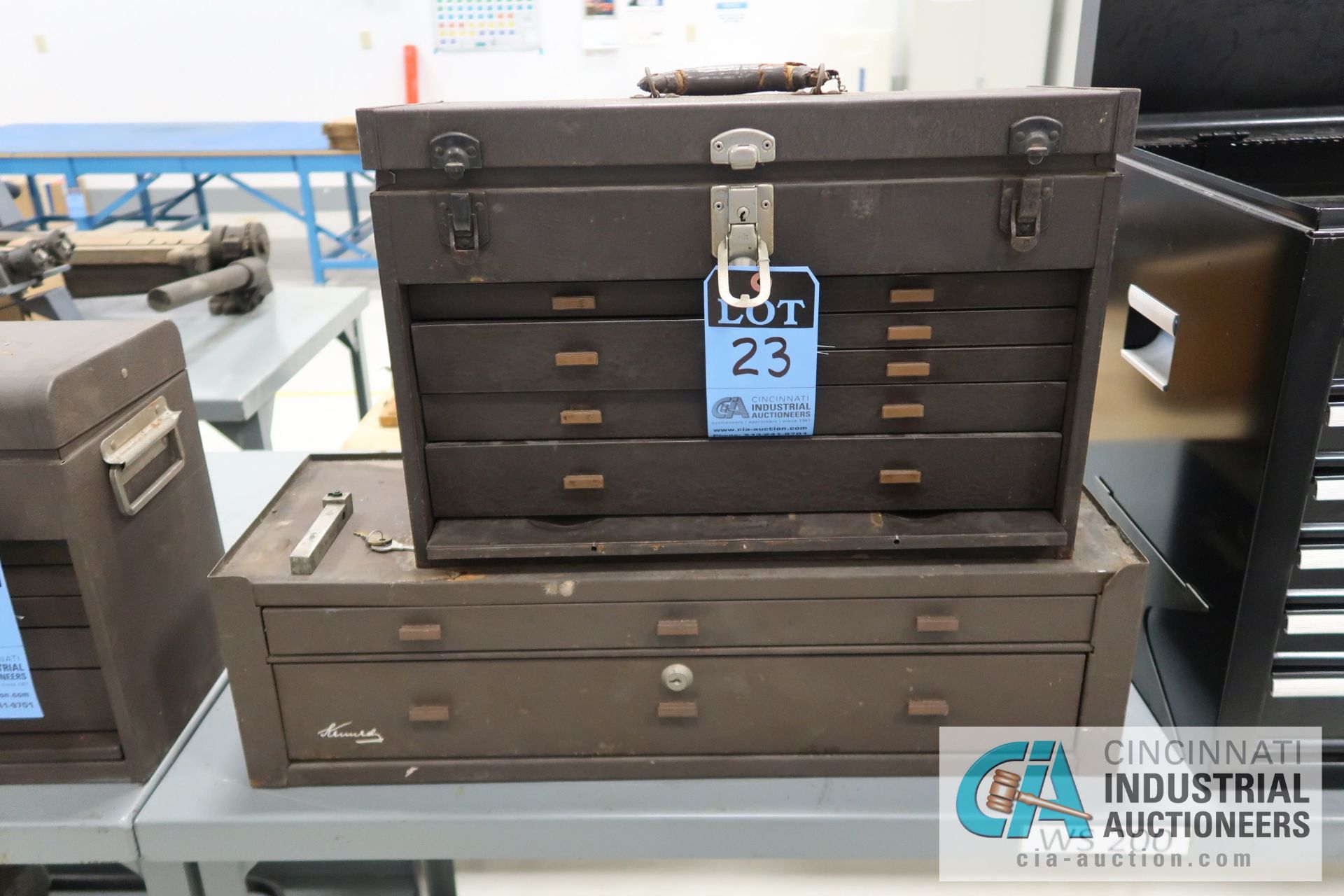 KENNEDY MACHINIST TOOL CHESTS WITH MISCELLANEOUS