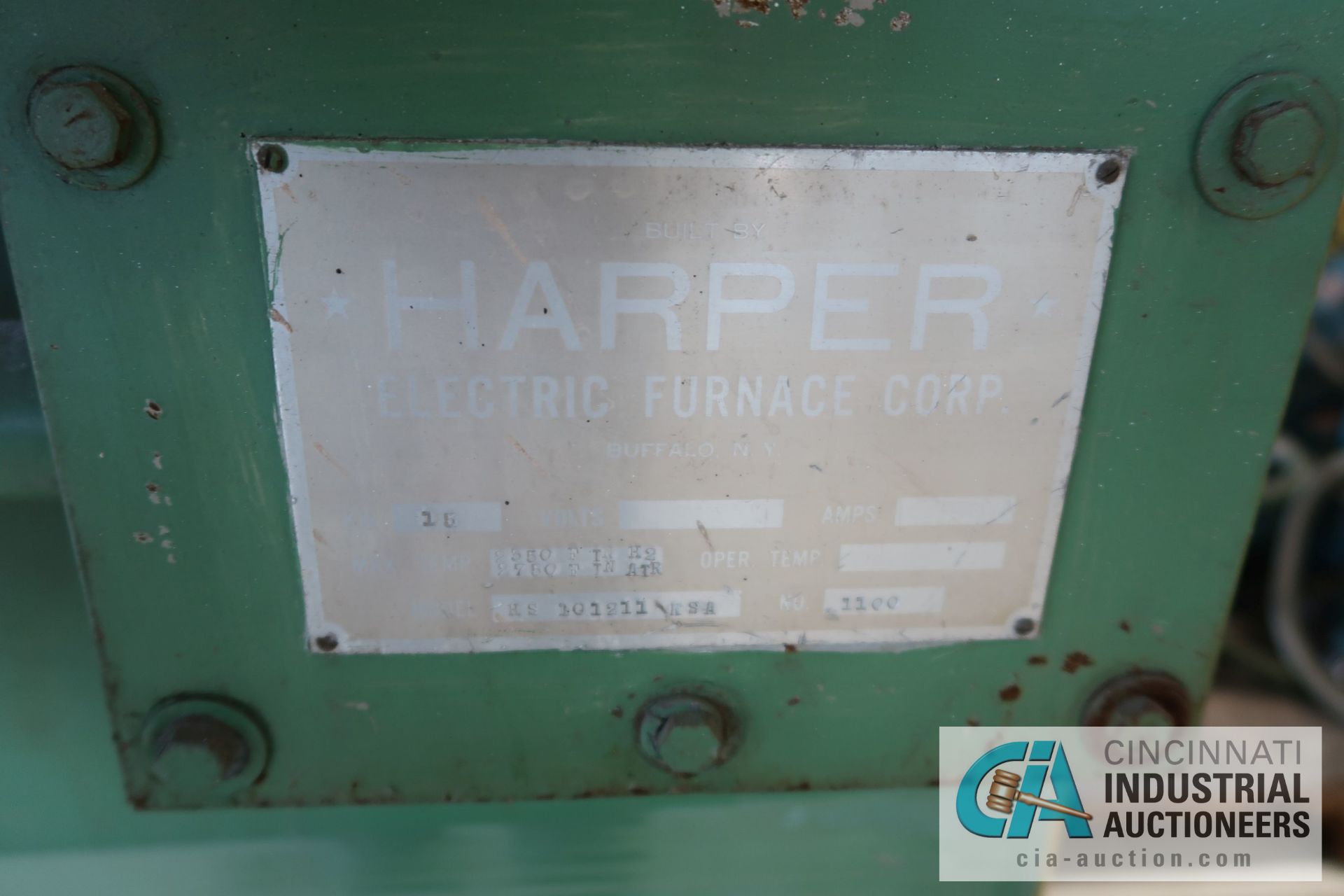 10" X 10" X 12" HARPER MODEL HS101211KSA ELECTRIC FURNACE, 2,750 DEGREE MAX TEMP, 15 KVA TRANSFORMER - Image 5 of 6