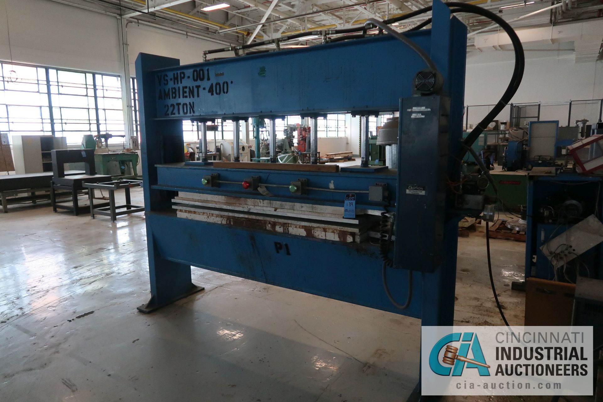 22 TON FIVE-CYLINDER 24" X 94" DIE HYDRAULIC PRESS, 102" BED - Image 3 of 7