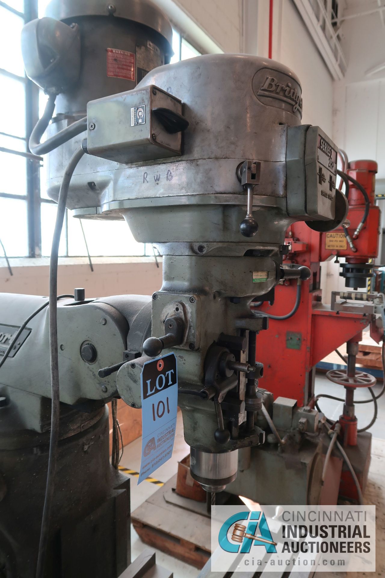 2 HP BRIDGEPORT MILLING MACHINE; S/N 23537, SONY DRO - Image 7 of 7