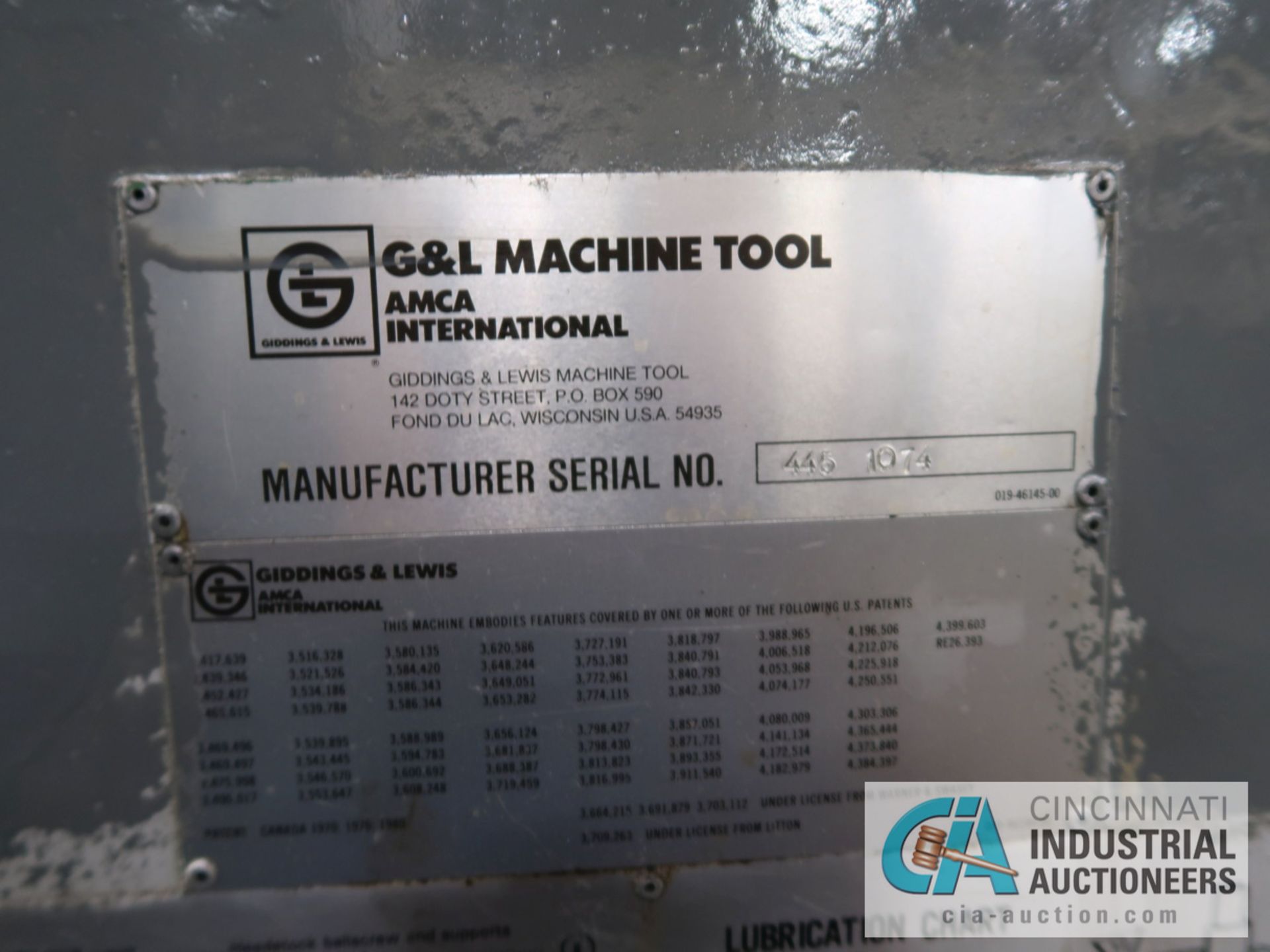 5" GIDDINGS & LEWIS MODEL PC-50 FOUR-AXIS CNC HORIZONTAL BORING MILL; S/N 445-1074, G&L NUMERIPATH - Image 12 of 12