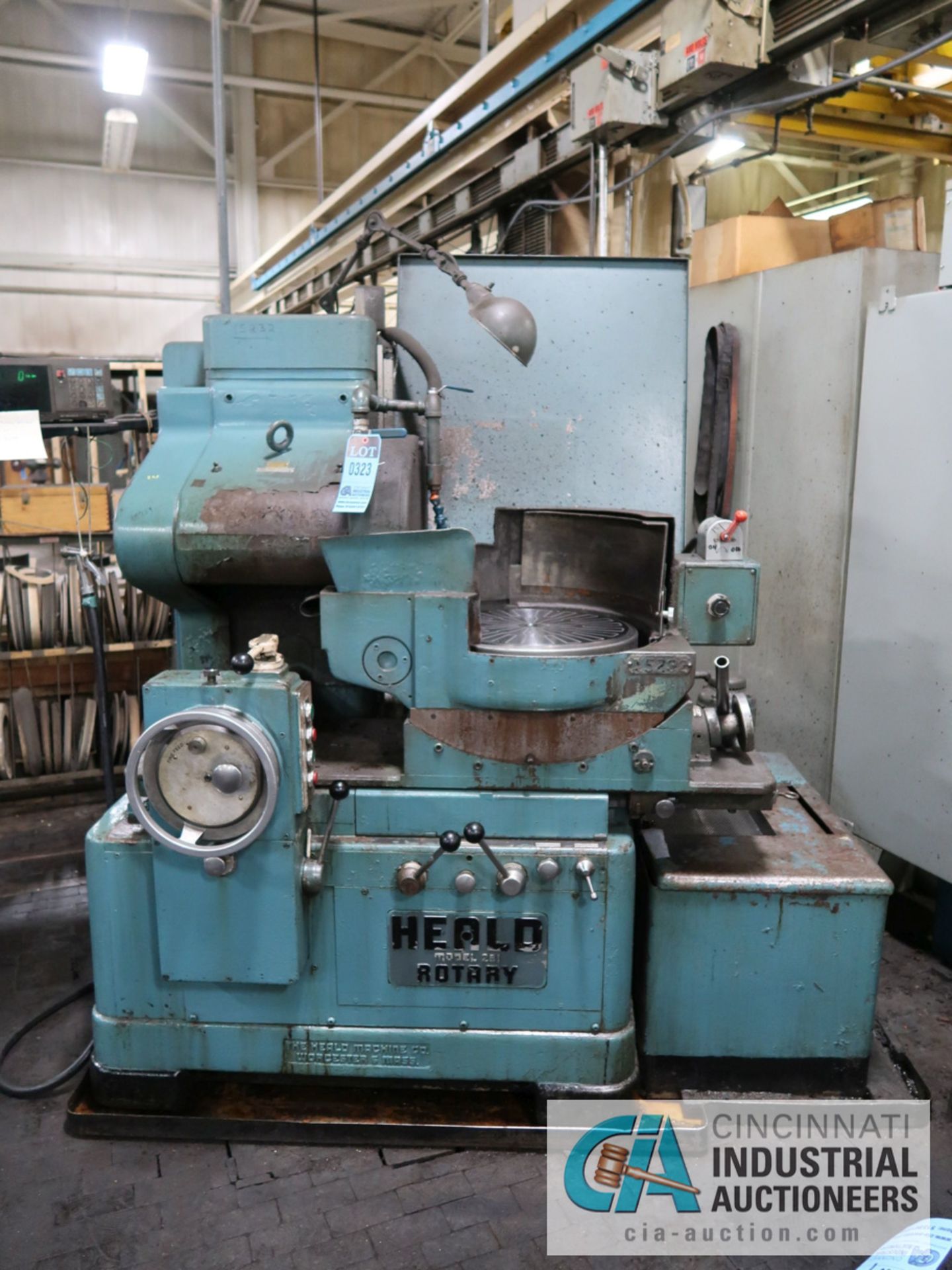 16" HEALD MODEL 261 HORIZONTAL SPINDLE ROTARY SURFACE GRINDER; S/N 30235, 2-AXIS DRO, OS WALKER