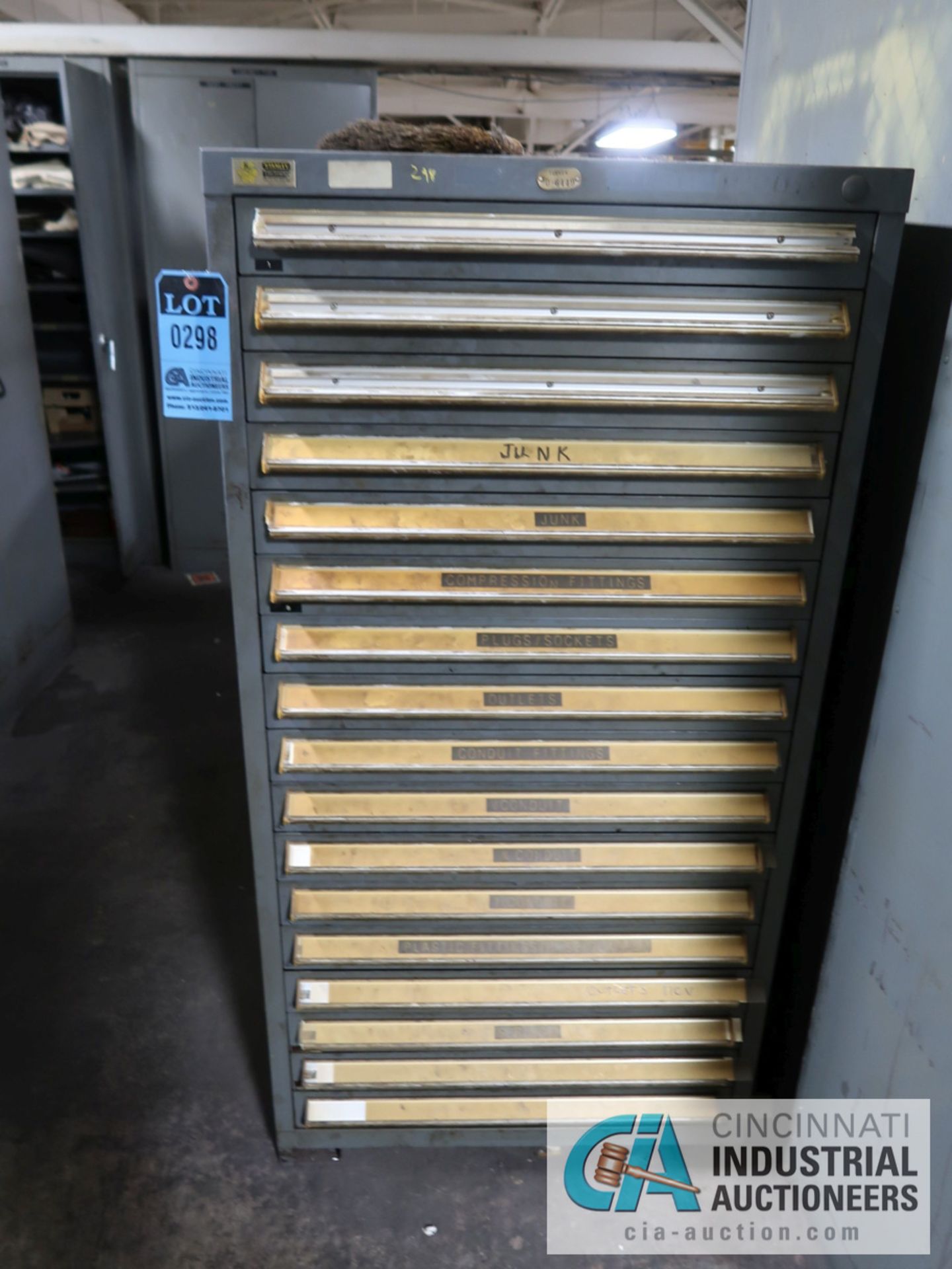 17-DRAWER VIDMAR CABINET WITH CONTENTS