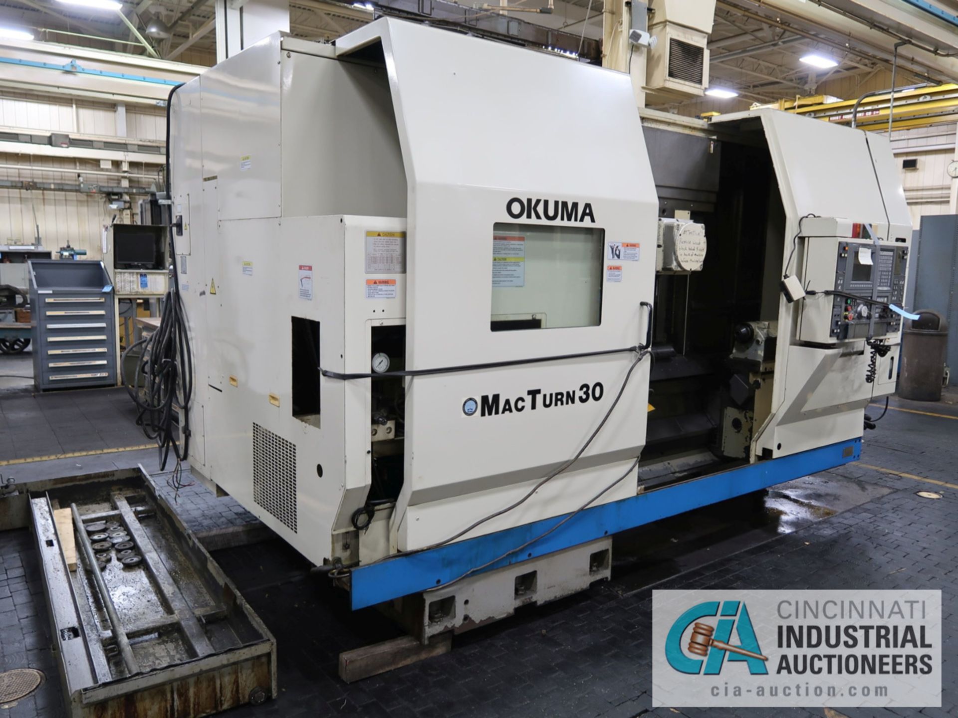 OKUMA MODEL MACTURN-30 MULTI-AXIS CNC TURNING CENTER; 21" MAX. SWING, 48" CENTERS, 12" 3-JAW CHUCK - Image 2 of 13