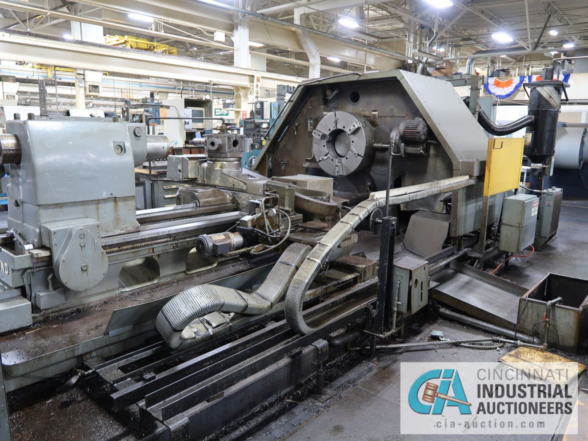 48” X 108” LEBLOND 15” HOLLOW SPINDLE MODEL 5029 N/C FLAT BED LATHE; GE 1050 CONTROL, 32” CHUCK, - Image 2 of 22