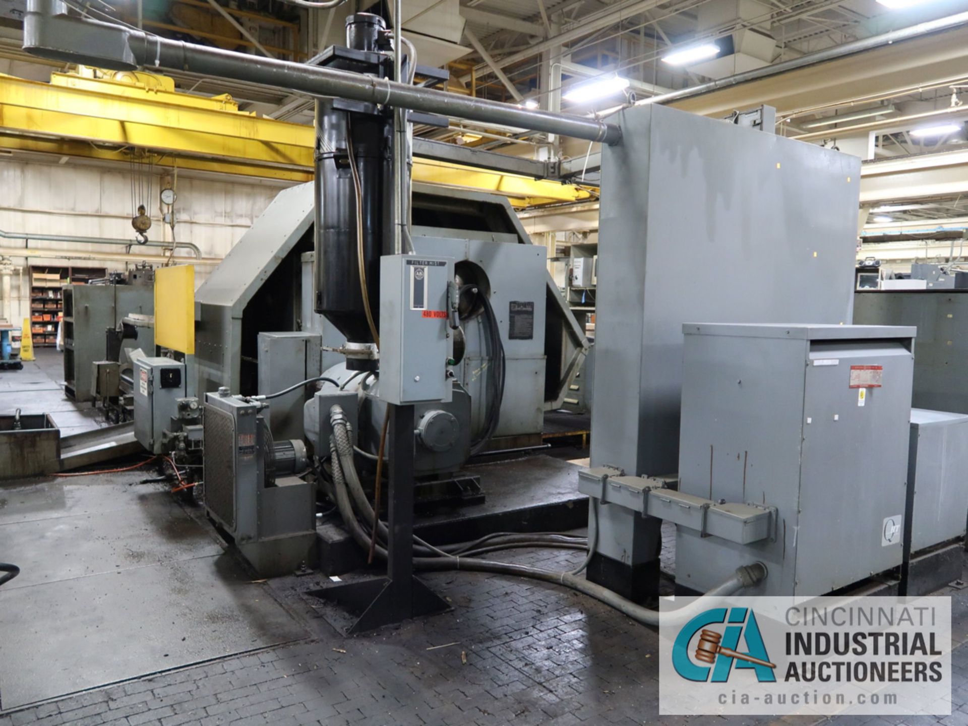 48” X 108” LEBLOND 15” HOLLOW SPINDLE MODEL 5029 N/C FLAT BED LATHE; GE 1050 CONTROL, 32” CHUCK, - Image 3 of 22