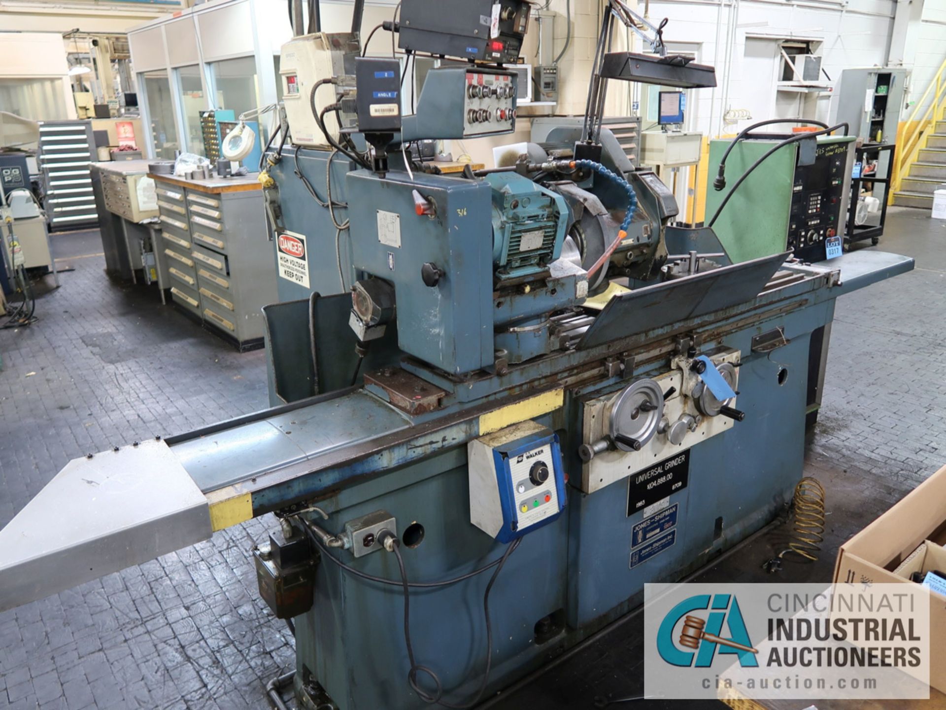 14" X 40" JONES SHIPMAN MODEL 1307 UNIVERSAL O.D. CYLINDRICAL GRINDER; S/N B012171, (2) WHEEL HEADS, - Image 4 of 12