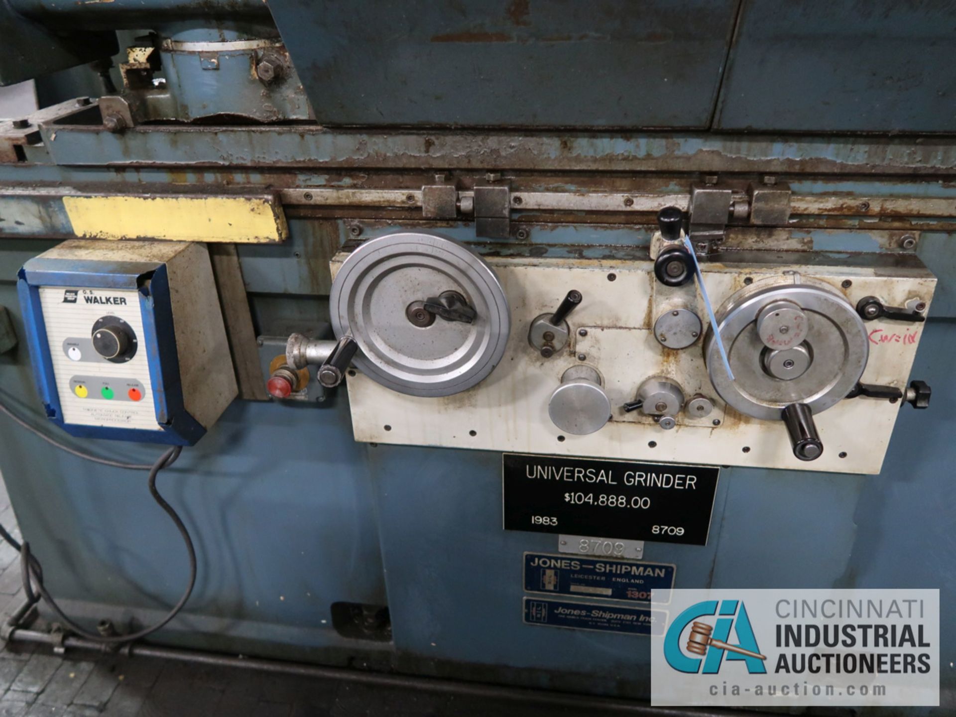 14" X 40" JONES SHIPMAN MODEL 1307 UNIVERSAL O.D. CYLINDRICAL GRINDER; S/N B012171, (2) WHEEL HEADS, - Image 9 of 12