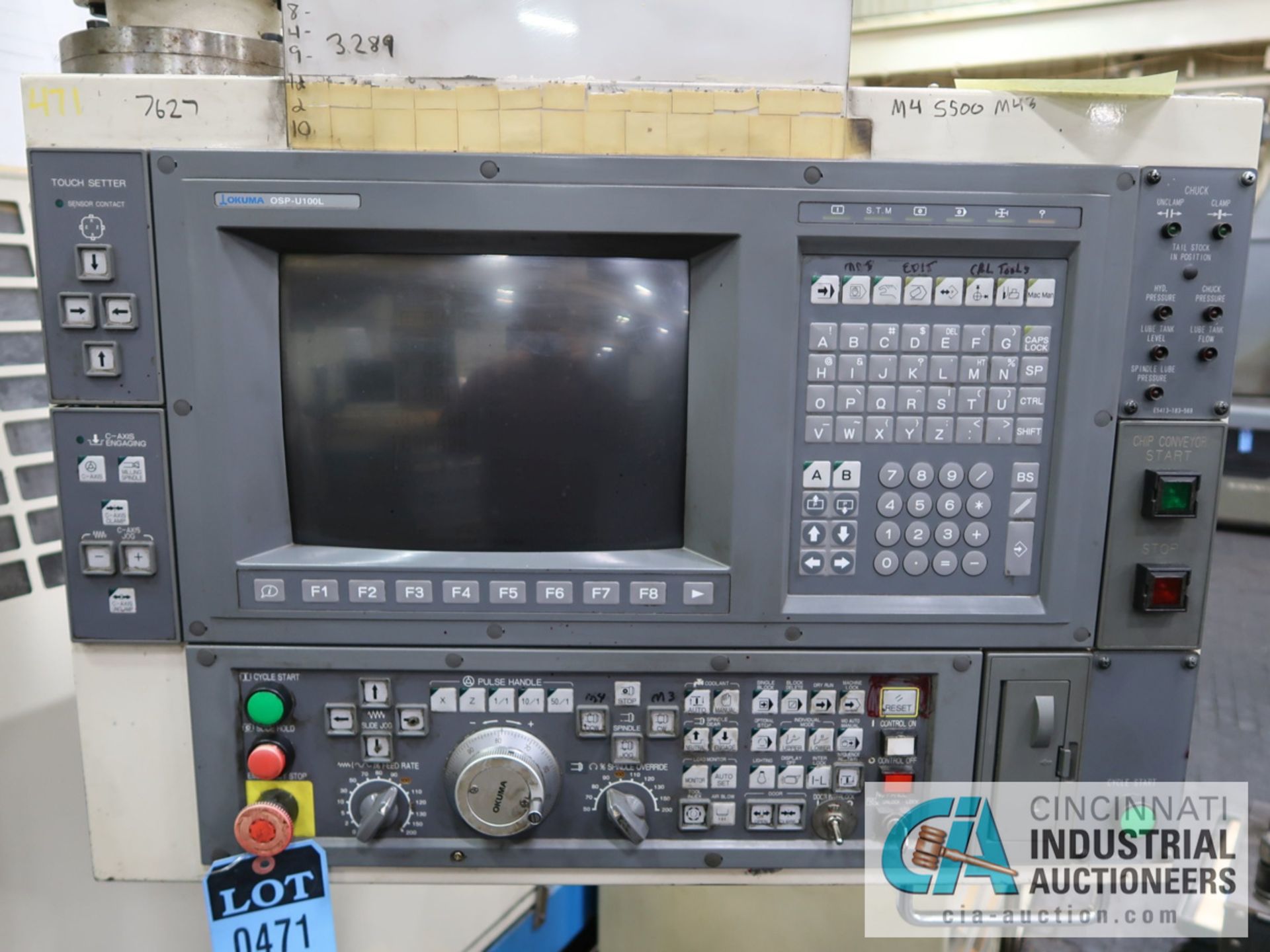 OKUMA MODEL LB45II-M CNC TURNING CENTER W/ LIVE TOOLING; S/N 13020269, W/ OSP 100L CONTROL ( - Image 8 of 11