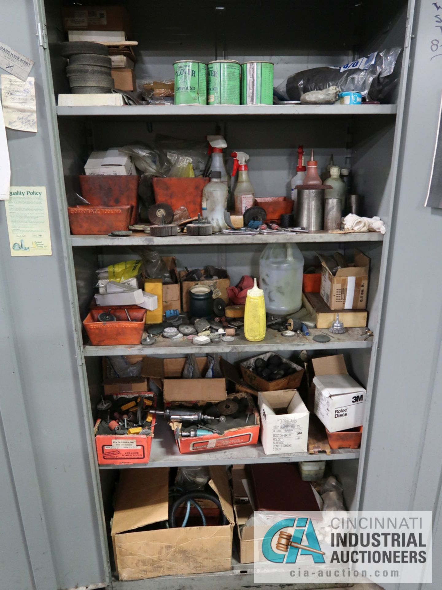 2-DOOR STEEL CABINET WITH CONTENTS - Image 2 of 2