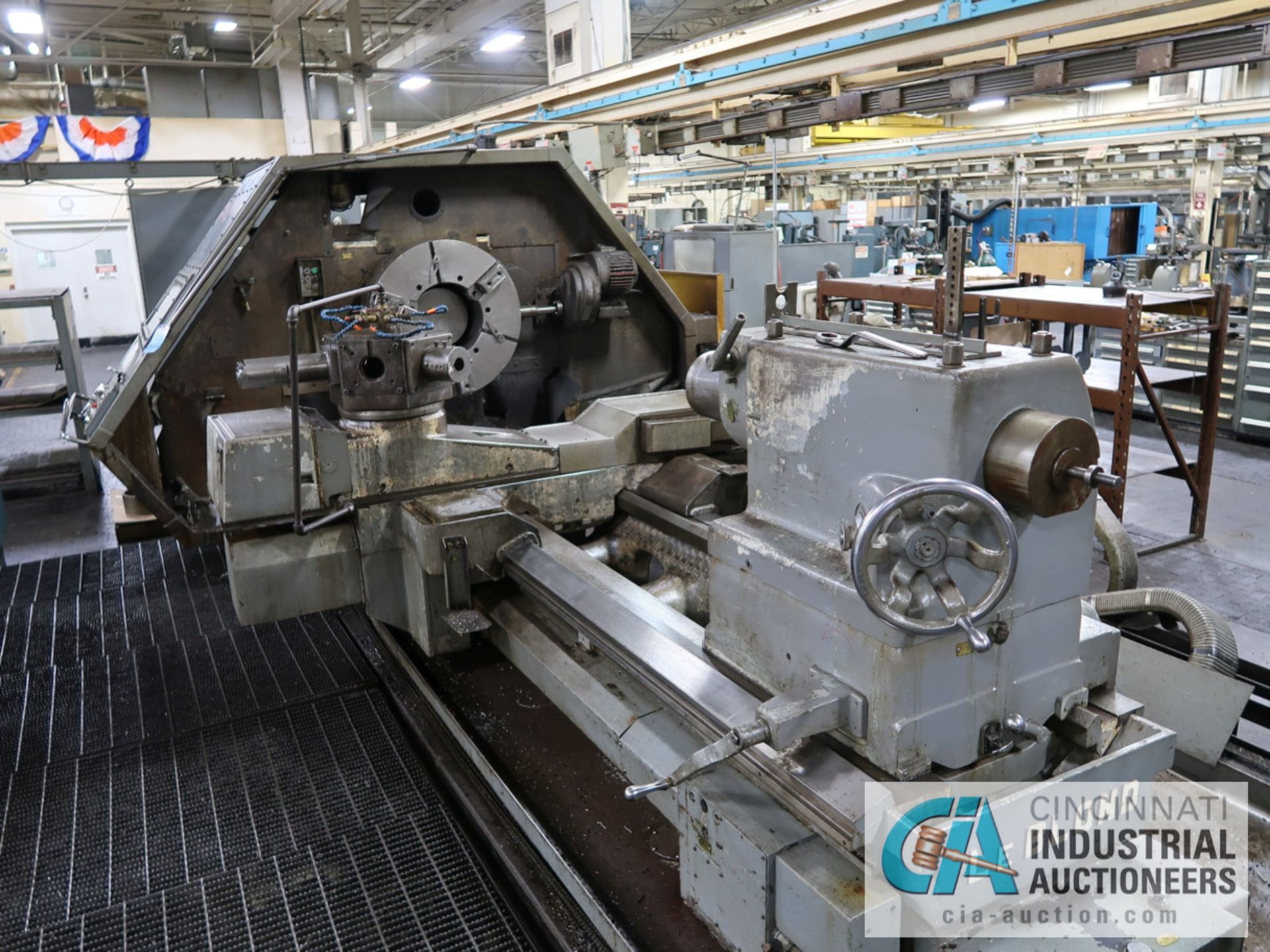 48” X 108” LEBLOND 15” HOLLOW SPINDLE MODEL 5029 N/C FLAT BED LATHE; GE 1050 CONTROL, 32” CHUCK, - Image 5 of 22