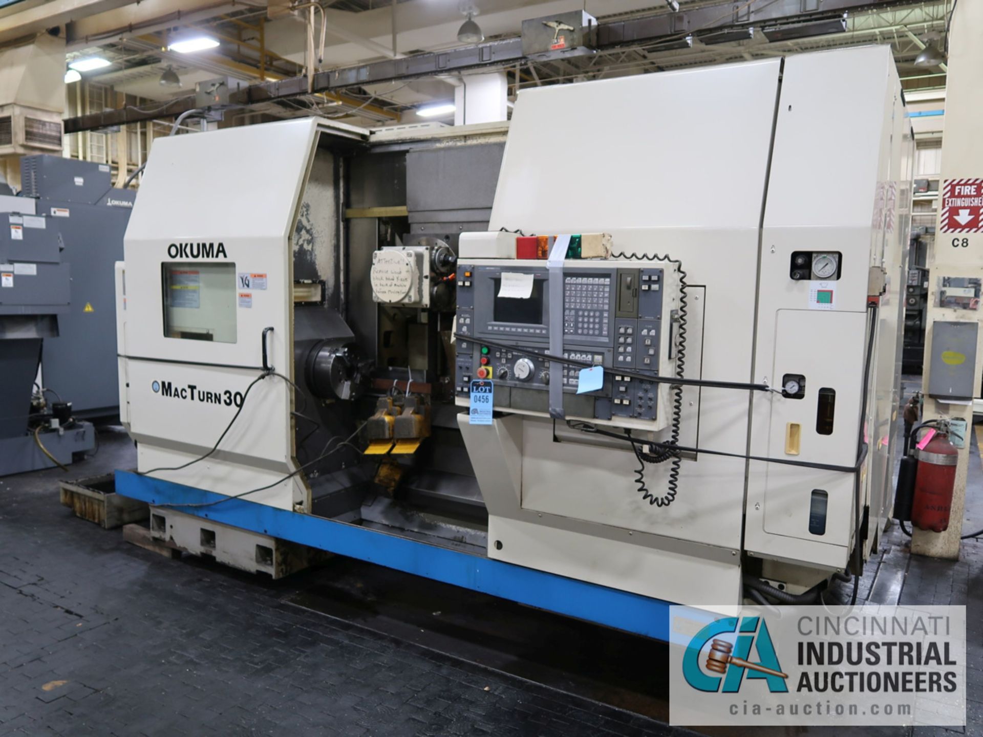 OKUMA MODEL MACTURN-30 MULTI-AXIS CNC TURNING CENTER; 21" MAX. SWING, 48" CENTERS, 12" 3-JAW CHUCK