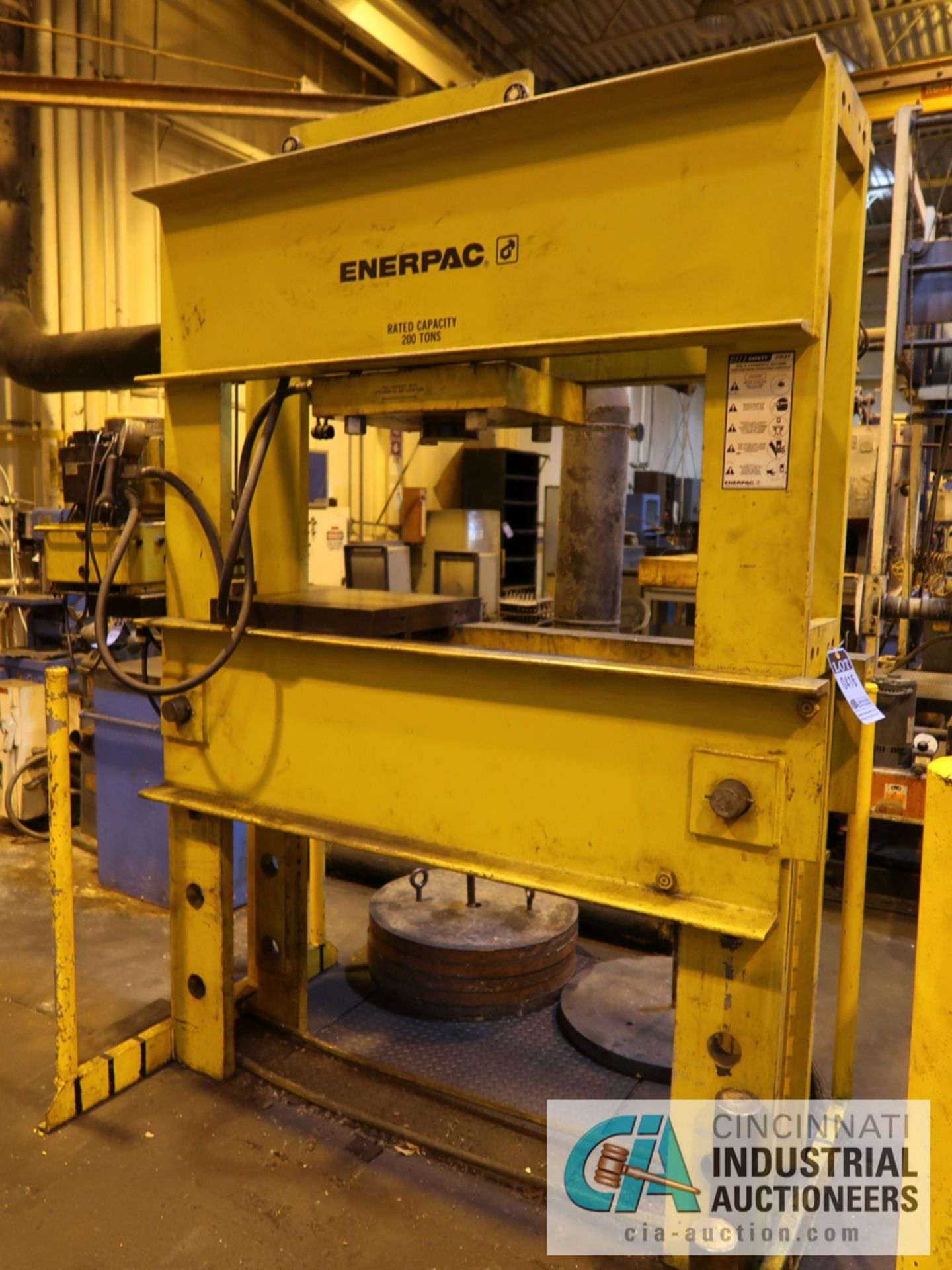 200-TON ENERPAC ELECTRIC HYDRAULIC H-FRAME PRESS