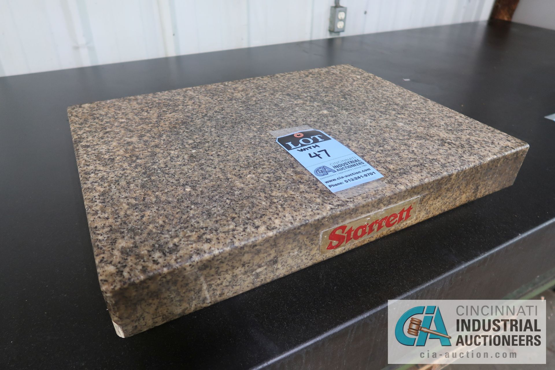 48" X 96" X 6" THICK BLACK GRANITE SURFACE PLATE WITH STAND AND 18" X 24" X 5" THICK STARRETT TWO - Image 2 of 2