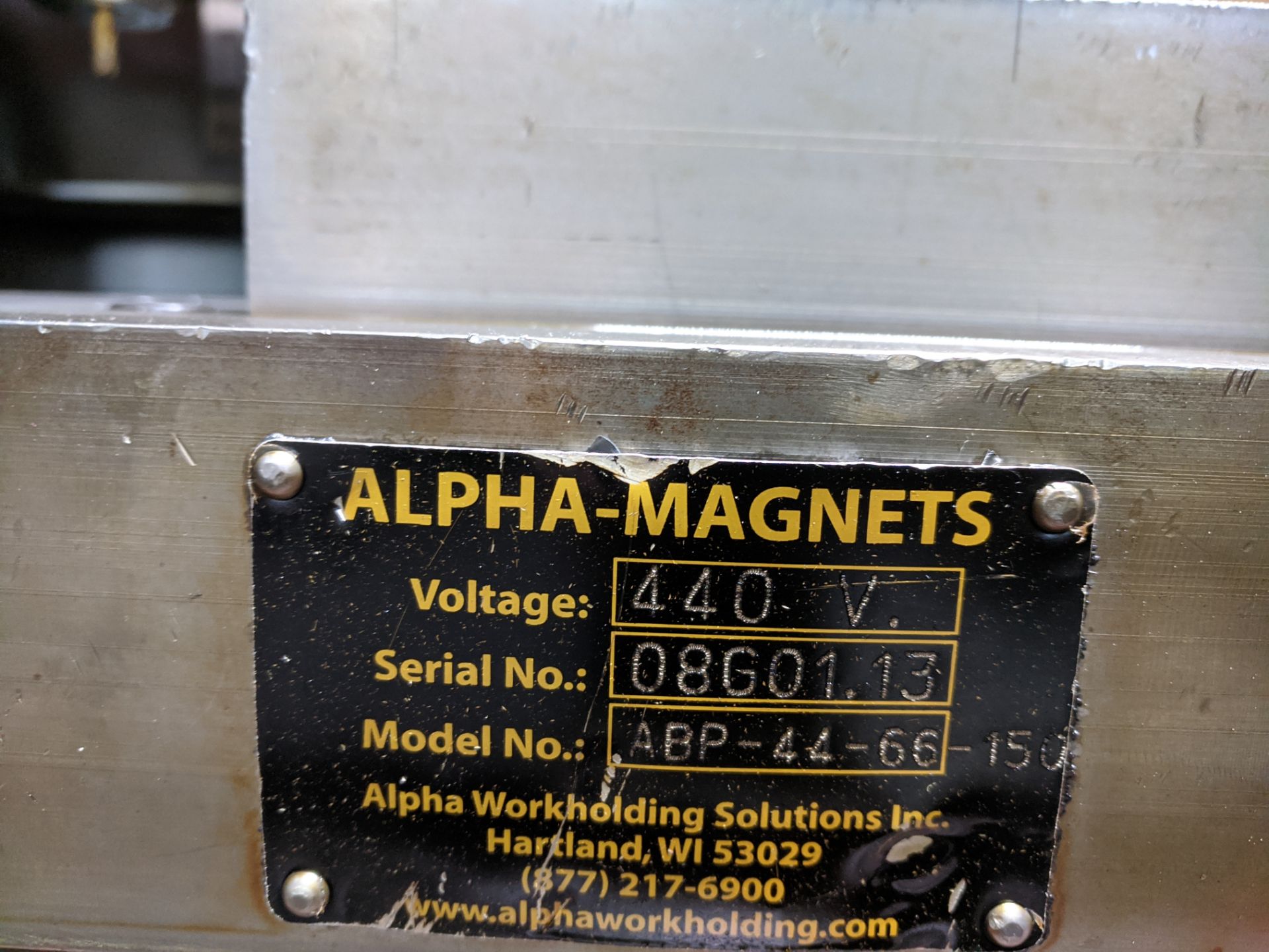 26" X 58" ALPHA MAGNETIC CHUCK ON JOHNFORD MACHINING CENTER - Image 2 of 3