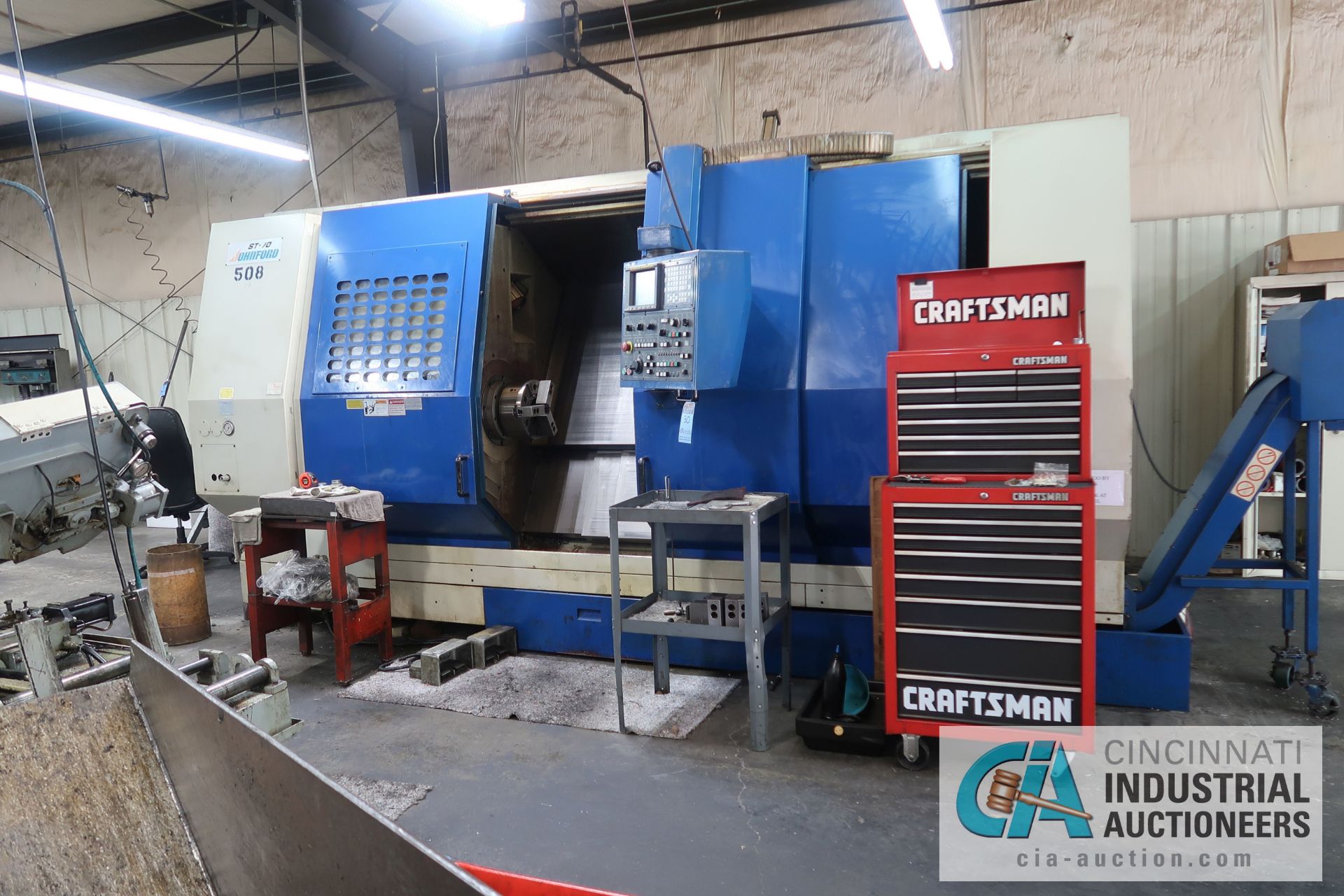 JOHNFORD MODEL ST-70 SLANT BED CNC LATHE; S/N TT0013 (NEW 2000), 12" CHUCK, 36" SWING OVER BED, - Image 21 of 21