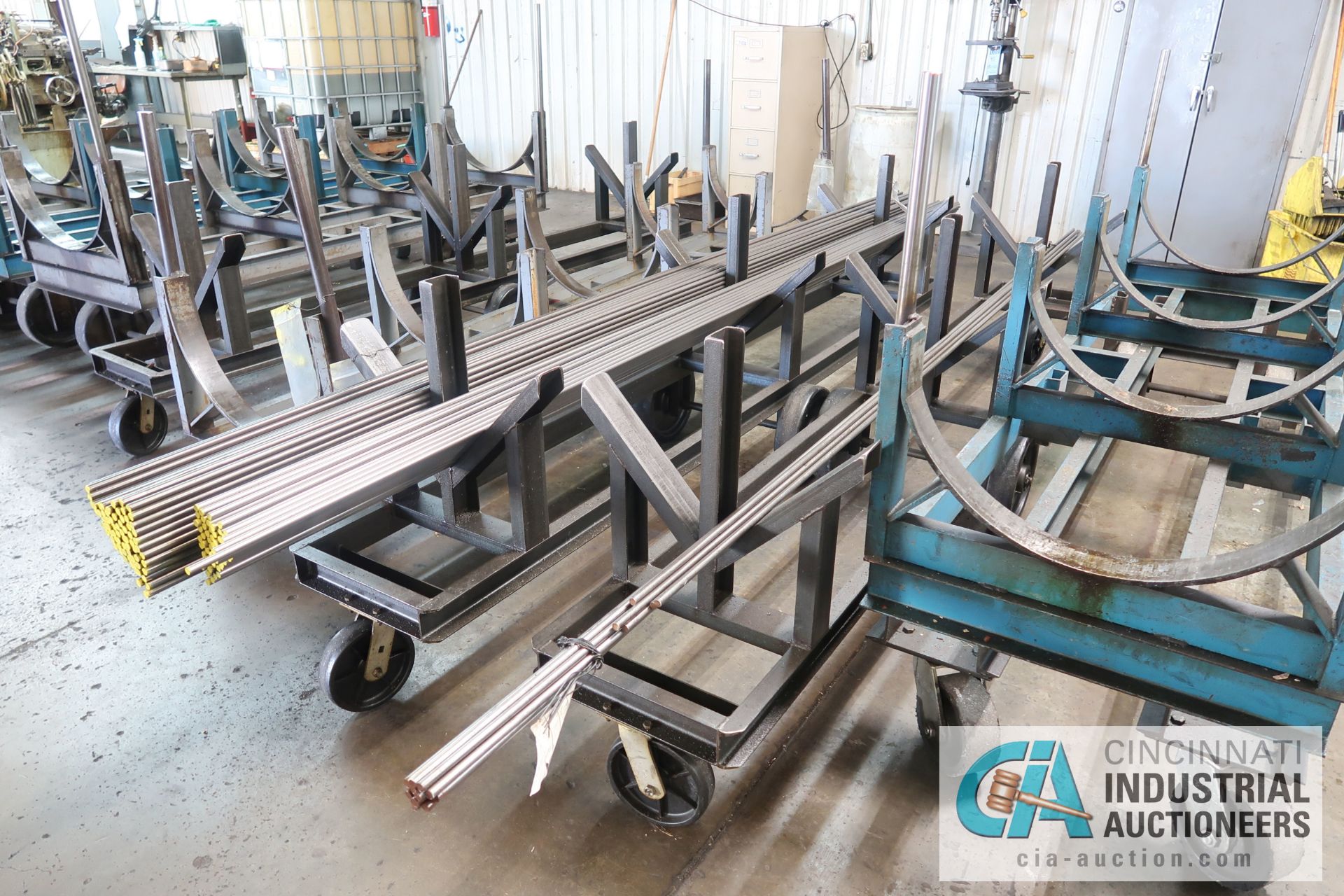 MISCELLANEOUS LENGTH HEAVY DUTY BAR STOCK CARTS **NO MATERIAL CARTS ONLY** - Image 3 of 4