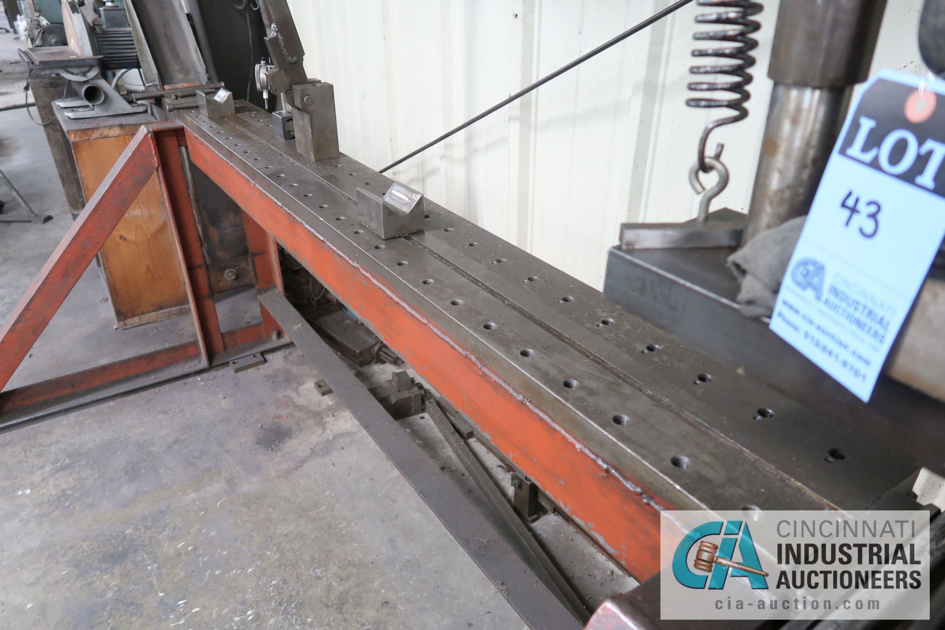 30 TON SHOP BUILT MANUAL HYDRAULIC SHAFT STRAIGHTENER WITH CAPACITY UNKNOWN MANUAL HAND - Image 3 of 5