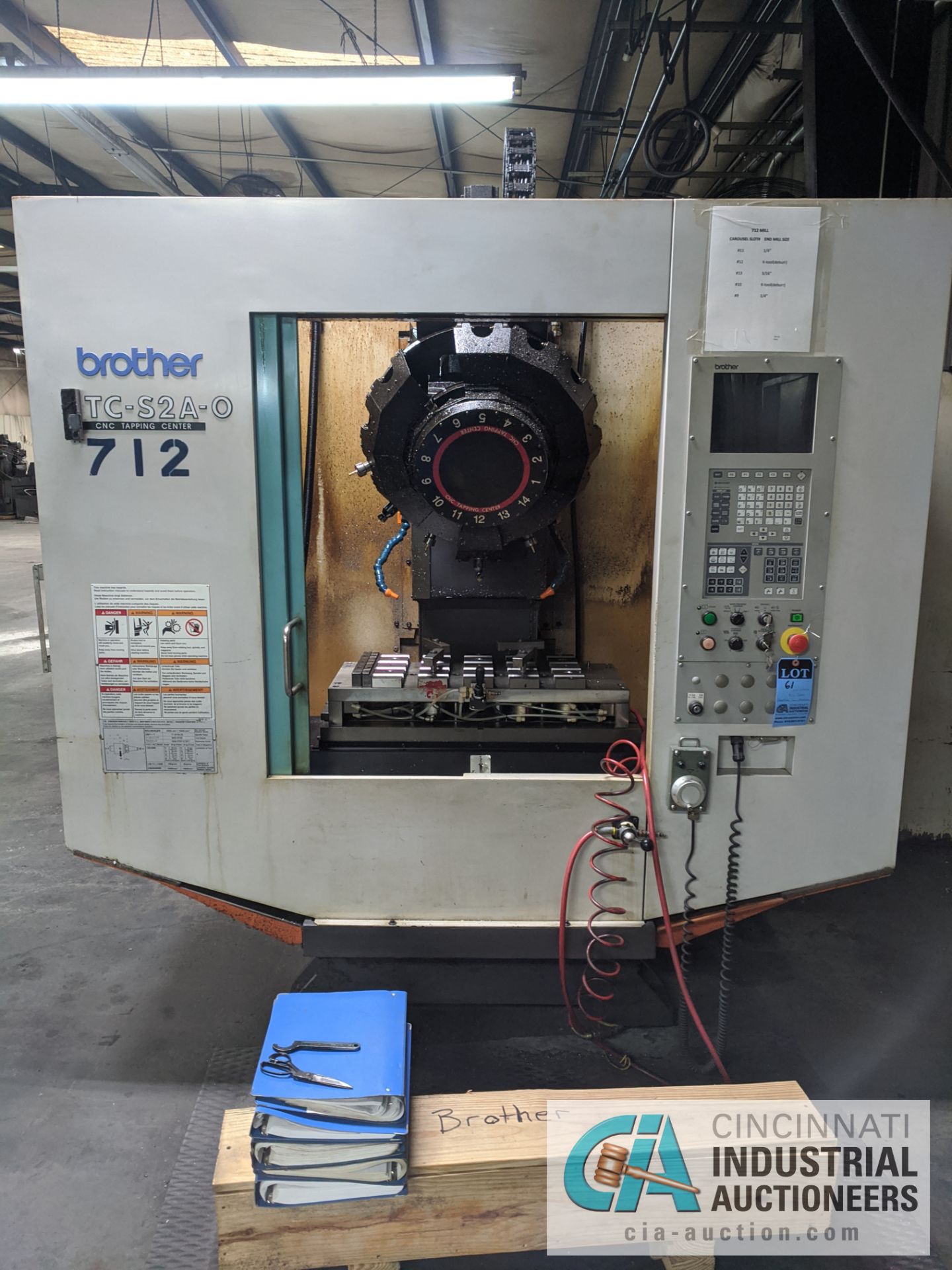 BROTHER MODEL TC-S2A-O CNC DRILL AND TAP MACHINE; S/N 113839 (NEW 2003)