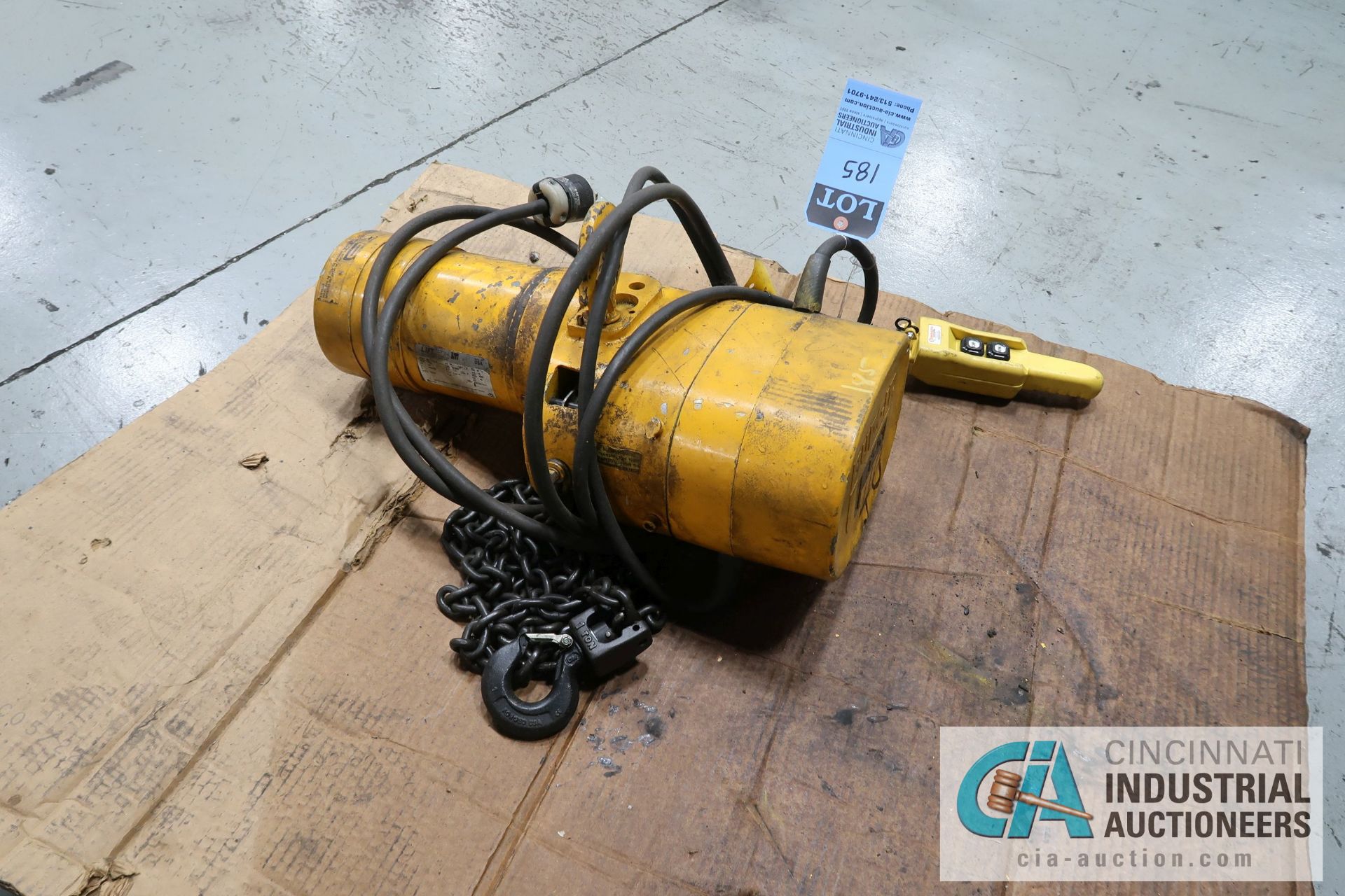 1-TON BUDGIT ELECTRIC CHAIN HOIST - Image 2 of 2