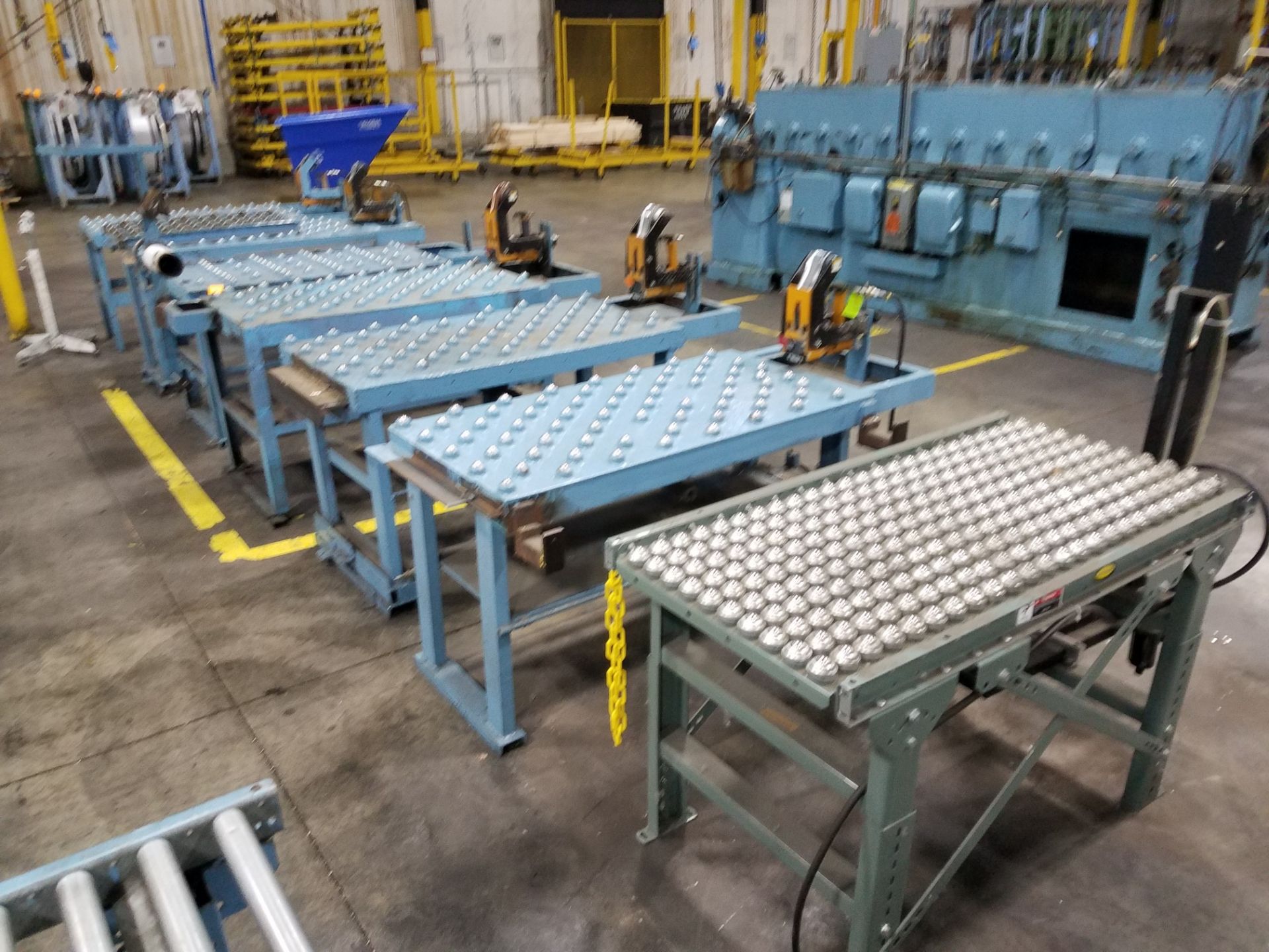 4' X 2' ROLLERBALL CONVEYOR TABLES, (5) WITH BOSTITCH PNEUMATIC STAPLES - Image 2 of 4