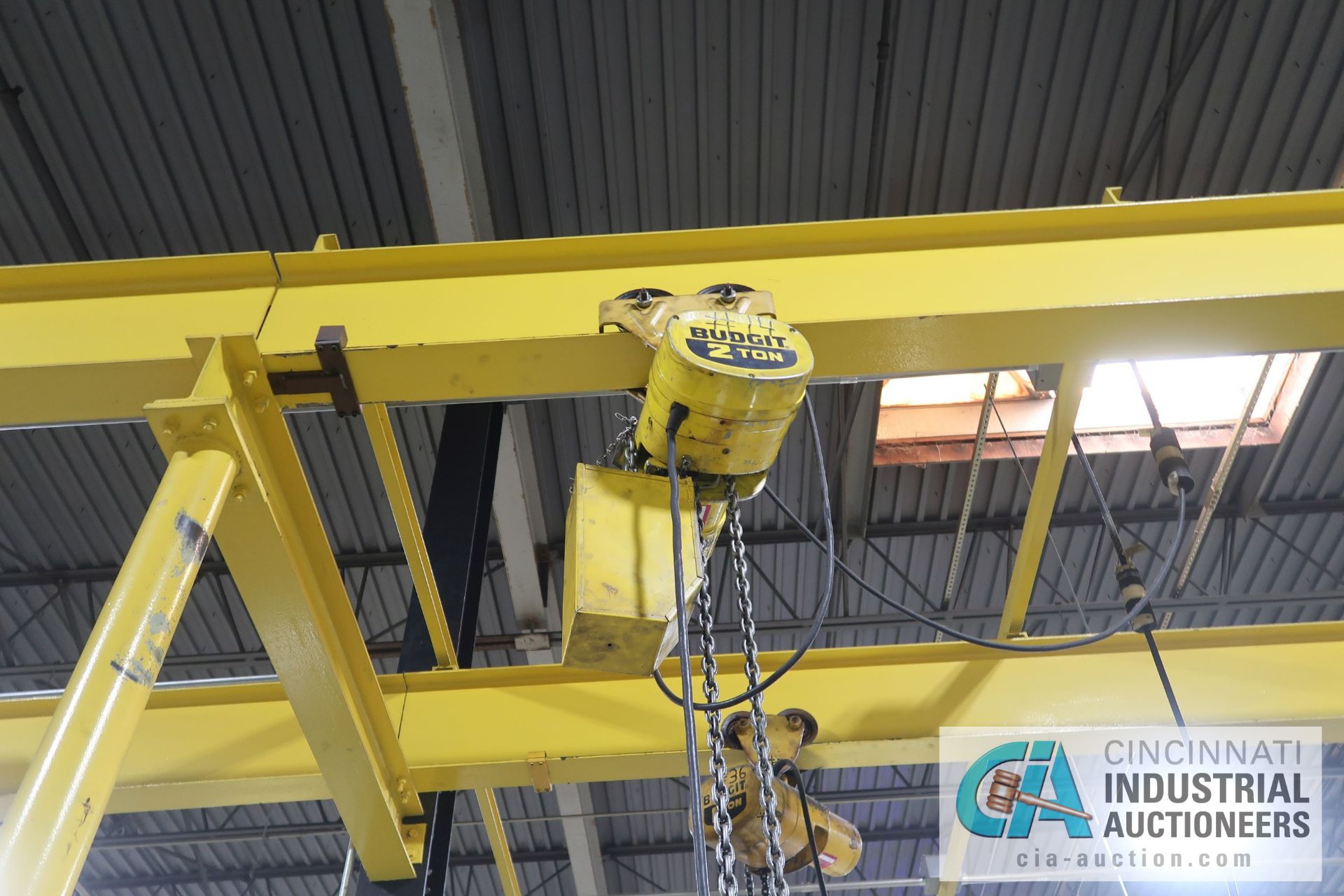 2-TON BUDGIT ELECTRIC TROLLEY TYPE CHAIN HOIST WITH PENDANT