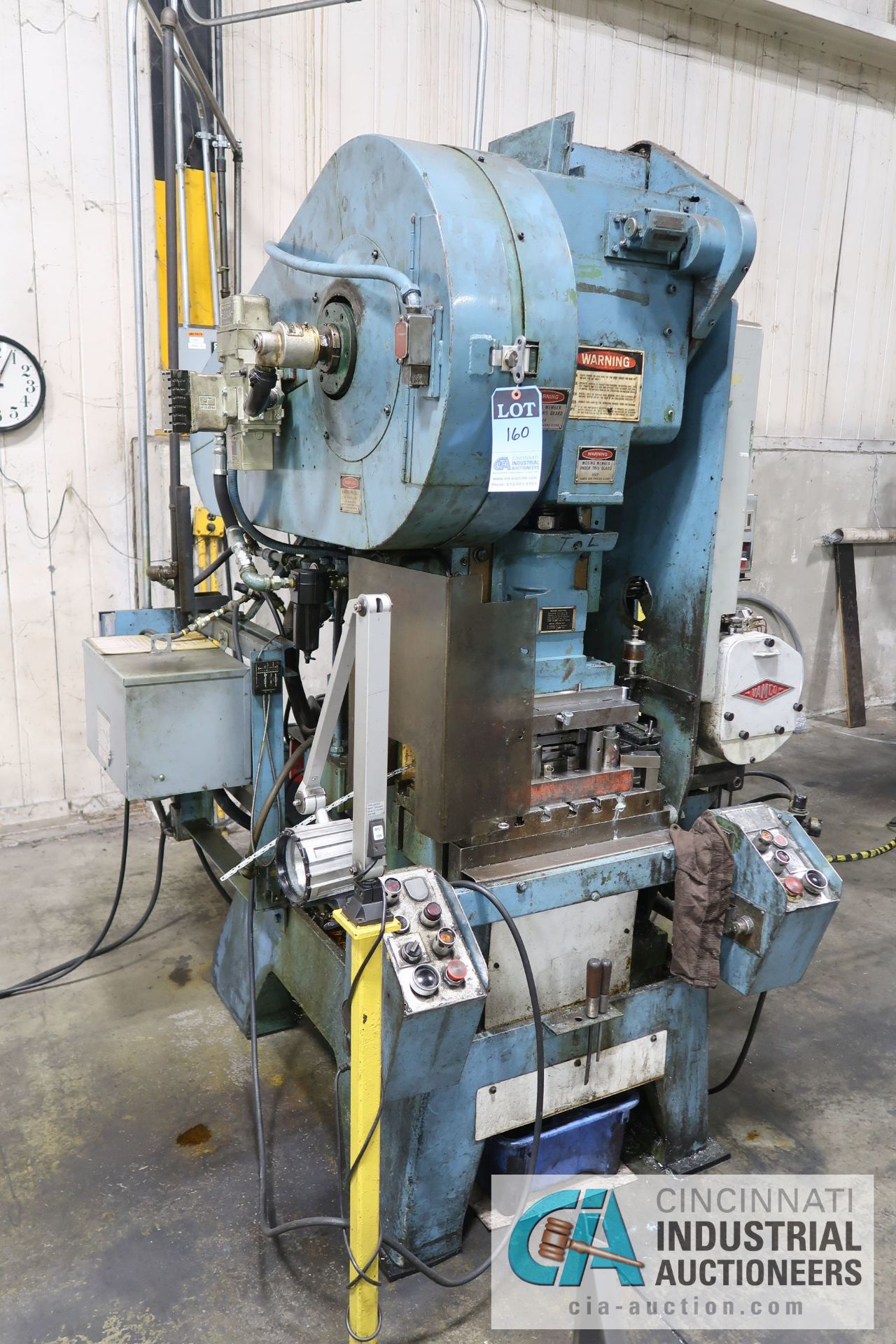 22-TON MINSTER MODEL B1-22 HIGHI SPEED FIXED BASE PRESS; S/N B1-22-21850, 20.5" X 12" BOLSTER, 1.