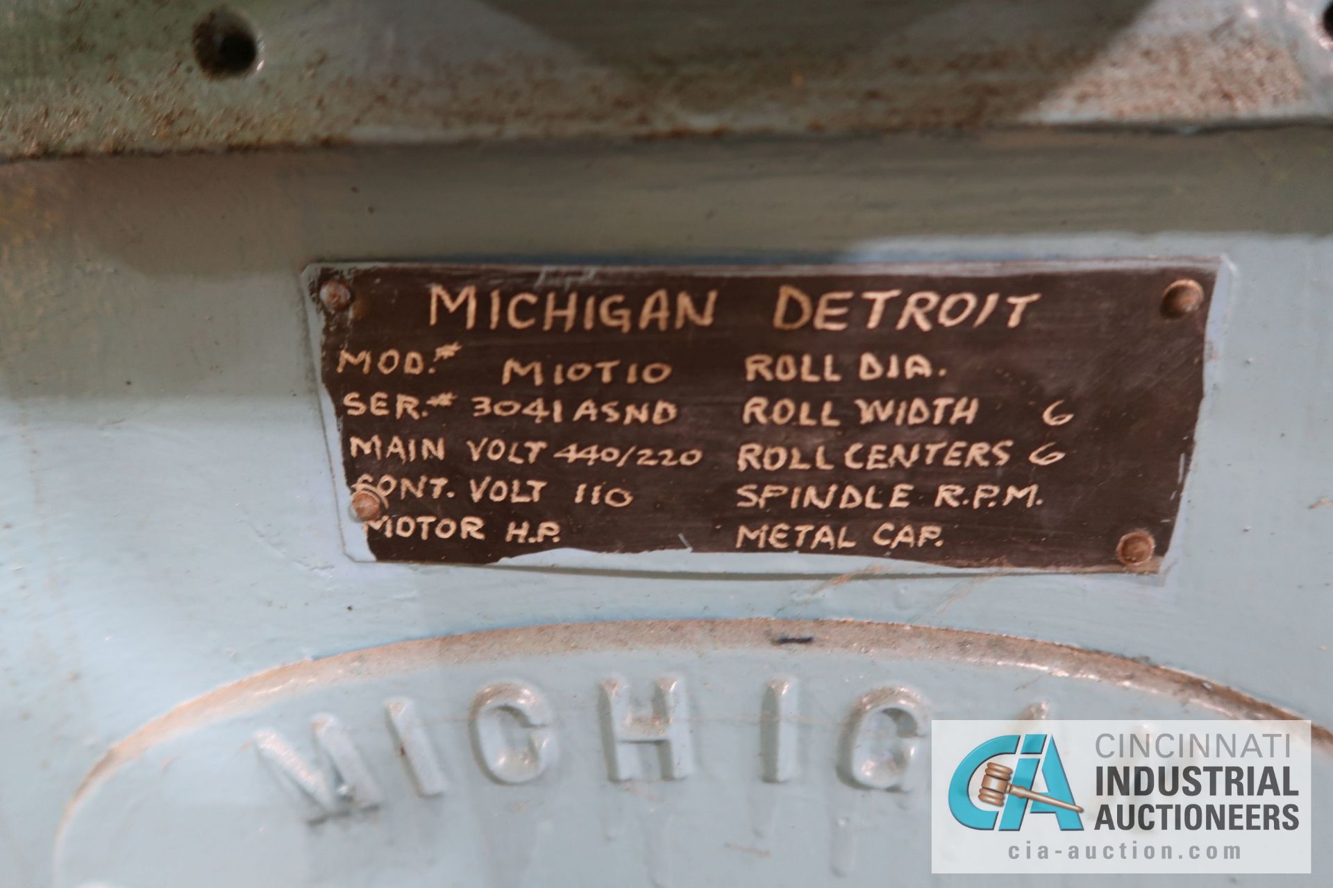MICHIGAN MODEL M10T10 SEVEN-STAND ROLLFORMER; S/N 3041ASND, 6" WIDTH, 6" CENTERS (LINE 1) ** NO - Image 3 of 8