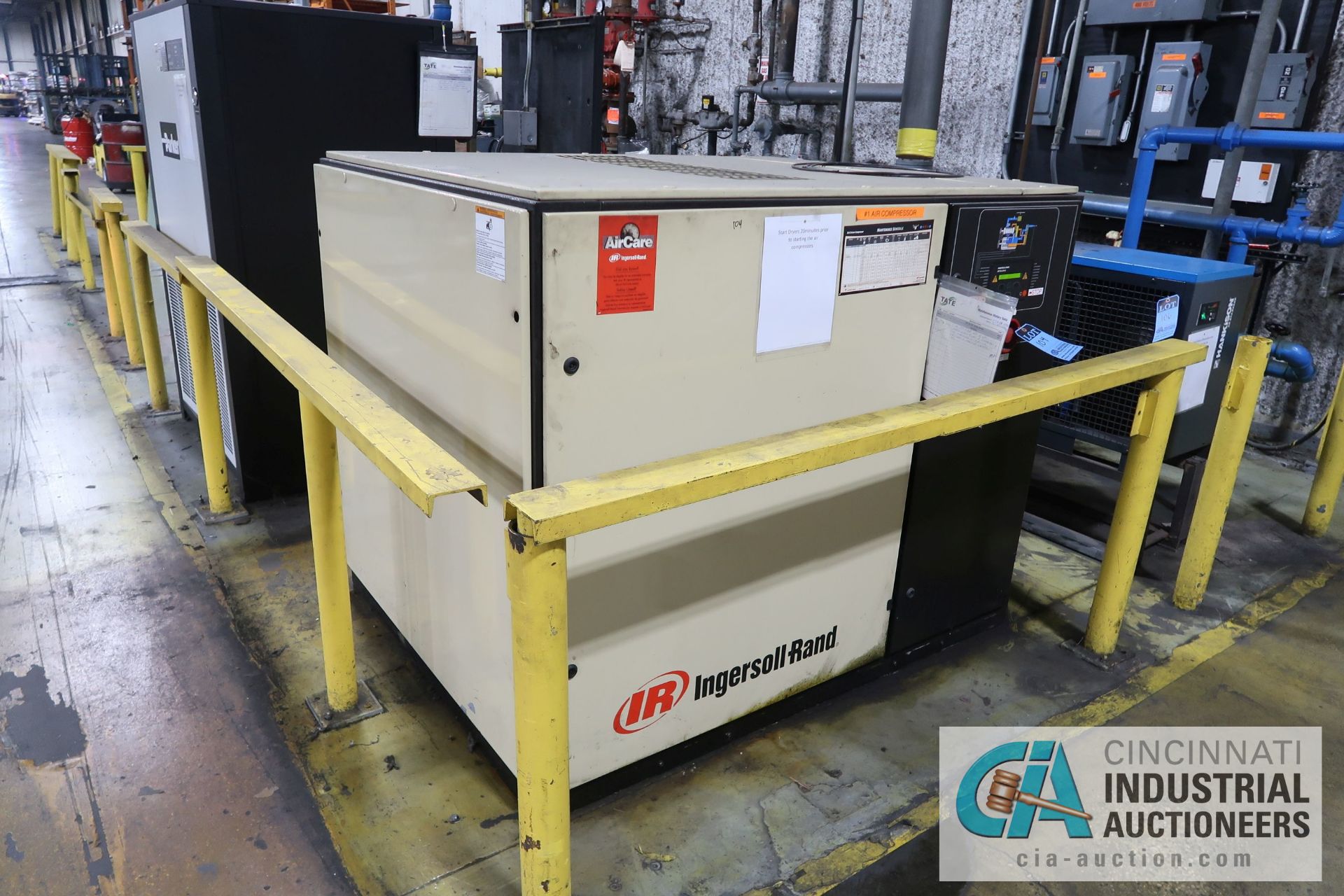 50HP INGERSOLL RAND MODEL EP50-PE CABINET TYPE AIR COMPRESSOR'; S/N P61097U04287, 16,846 LOAD HOURS, - Image 2 of 4