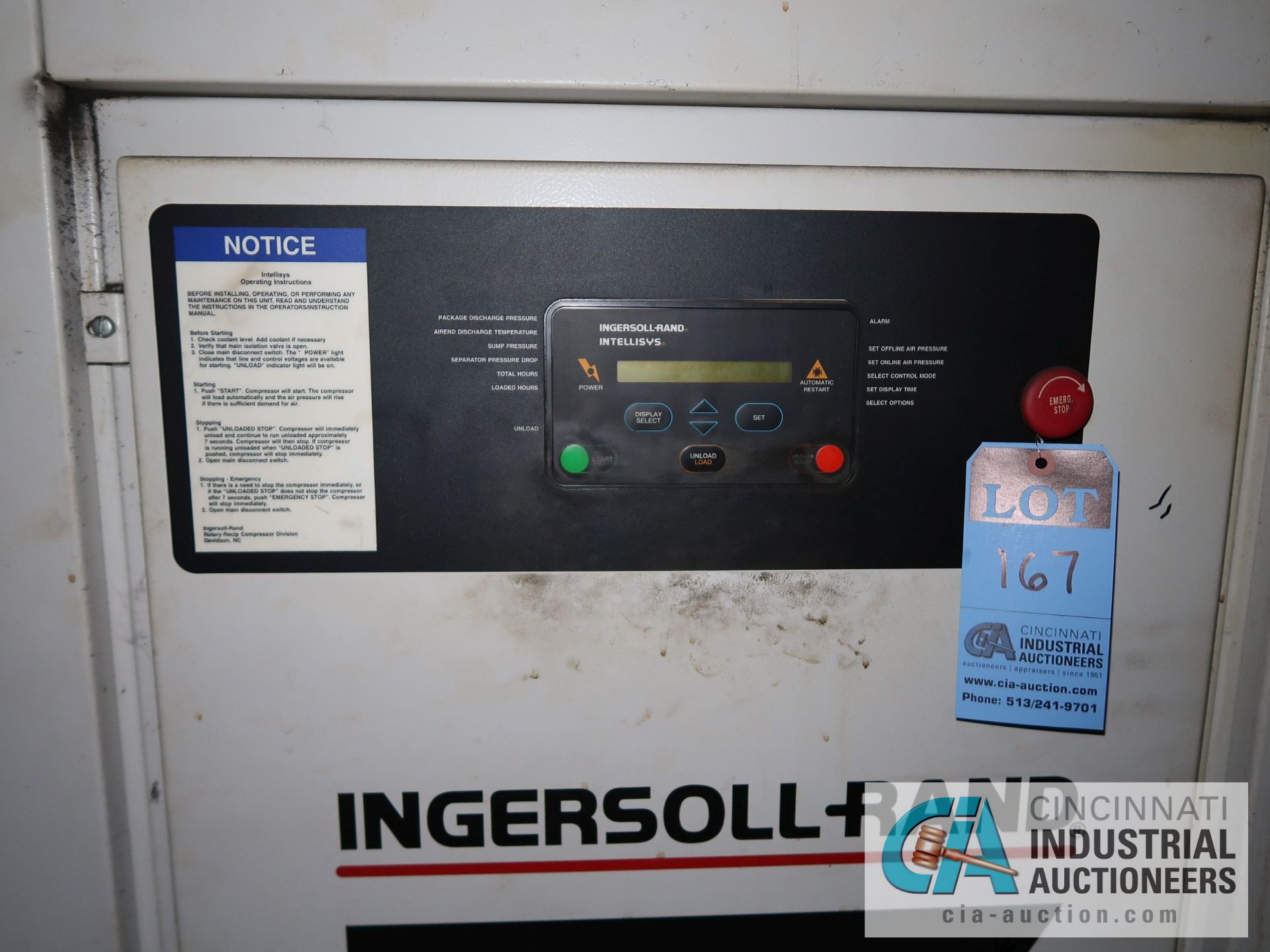 50-HP INGERSOLL RAND MODEL SSR-EP50SE AIR COMPRESSOR; S/N G7348U98307, 125 PSIG - Image 3 of 4