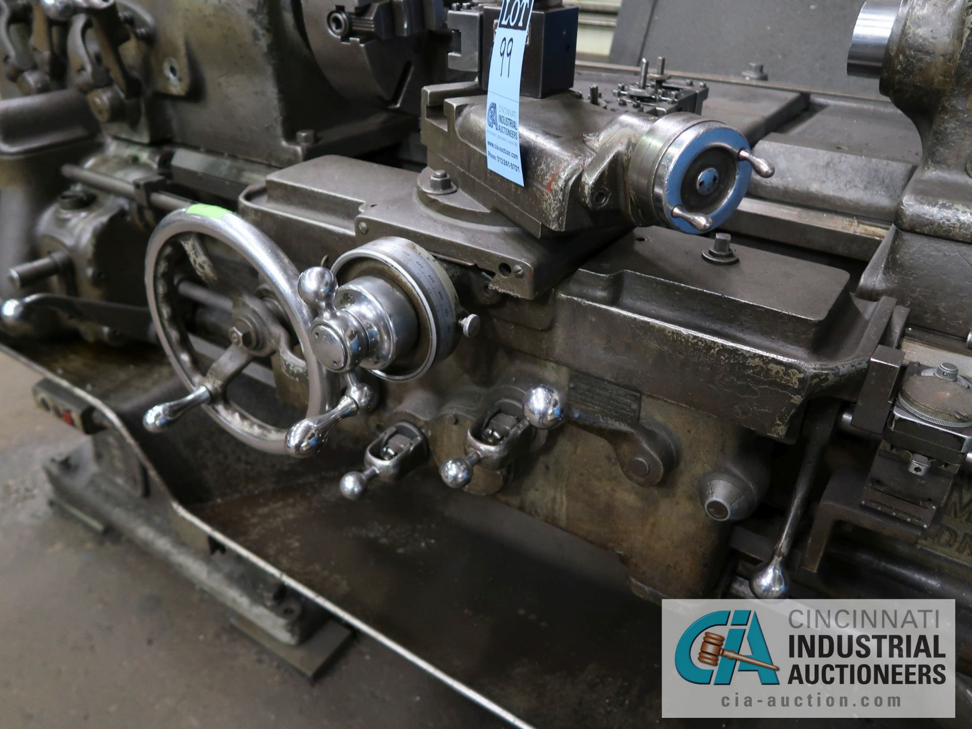 20" X 30" MONARCH MODEL CY LATHE; S/N CY16278K18-8, 12" 4-JAW CHUCK, 2" SPINDLE BORE, SPEEDS TO - Image 7 of 10