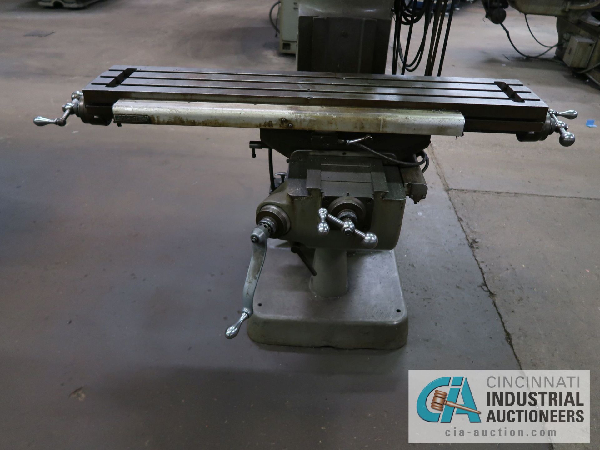 1-HP BRIDGEPORT 8-SPEED VERTICAL MILL; S/N J-195397, ACURITE DRO, 48" X 9" TABLE, SPINDLE SPEEDS - Image 5 of 9