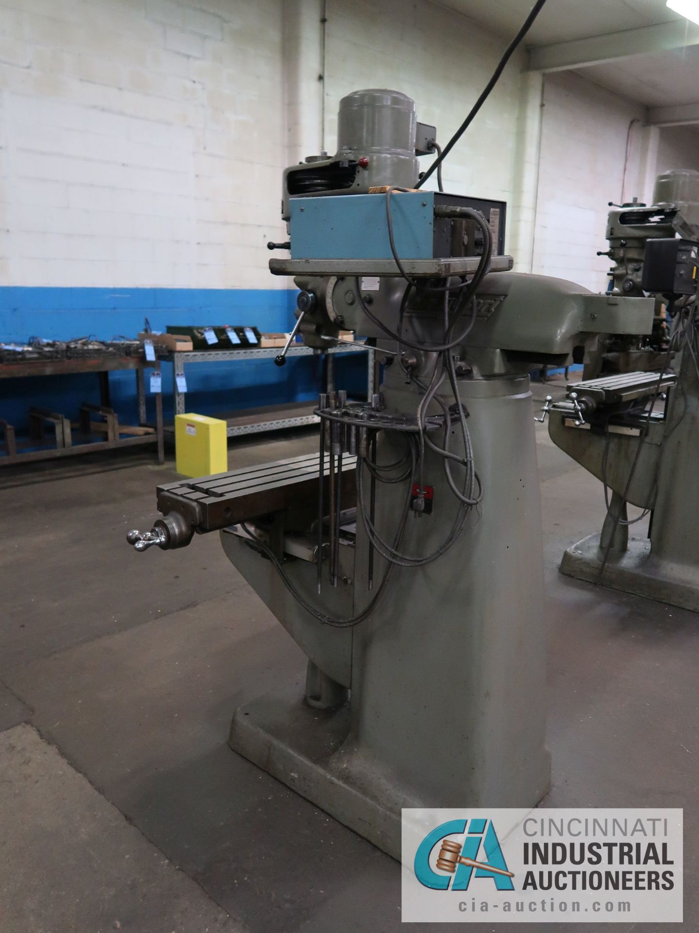 1-HP BRIDGEPORT 8-SPEED VERTICAL MILL; S/N J-195397, ACURITE DRO, 48" X 9" TABLE, SPINDLE SPEEDS - Image 3 of 9