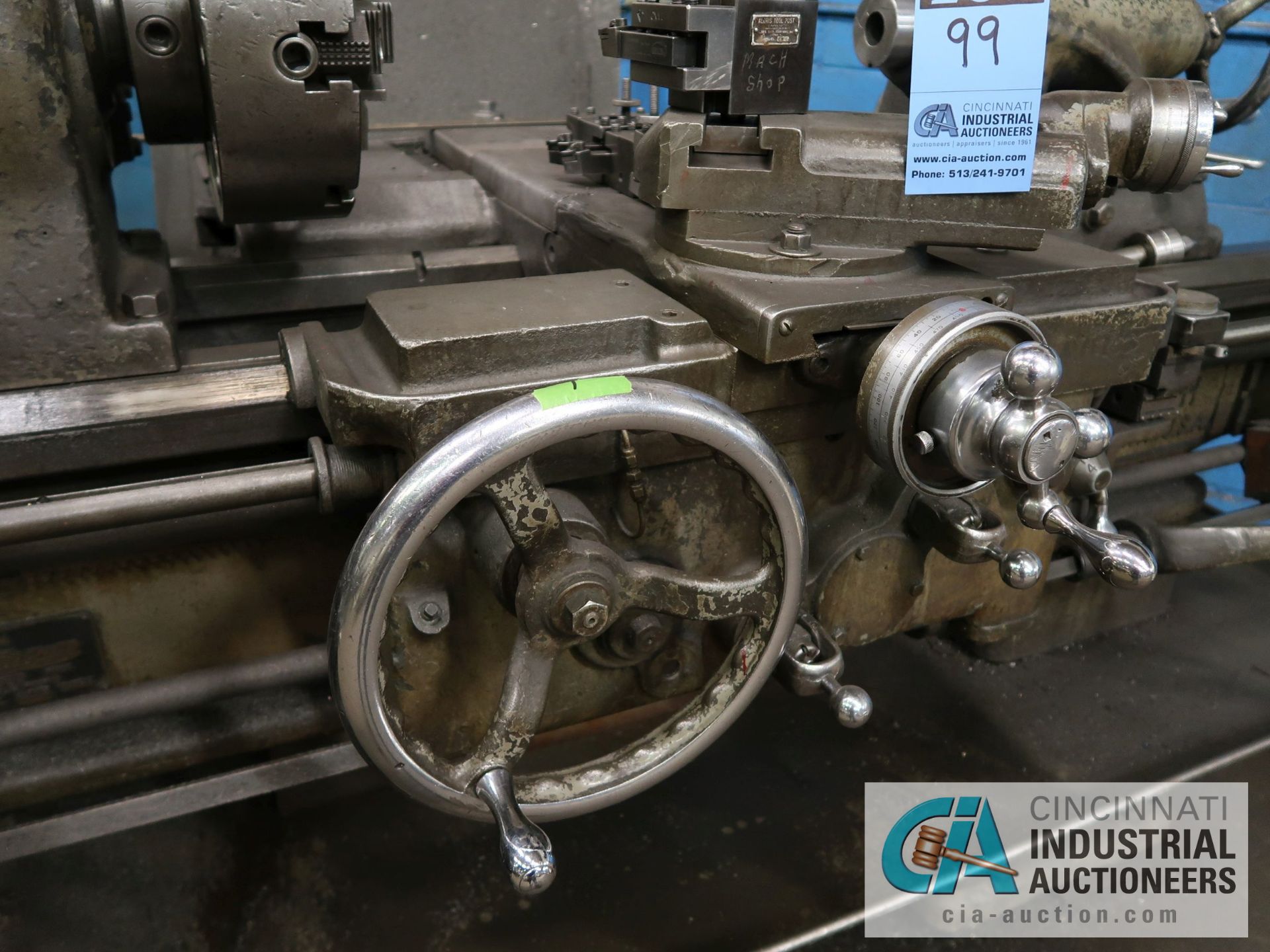 20" X 30" MONARCH MODEL CY LATHE; S/N CY16278K18-8, 12" 4-JAW CHUCK, 2" SPINDLE BORE, SPEEDS TO - Image 6 of 10