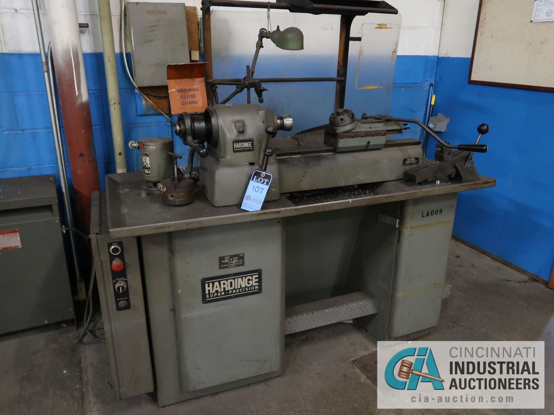 HARDINGE MODEL DSM-59R LATHE, 7" SWING, 12" BETWEEN CENTERS