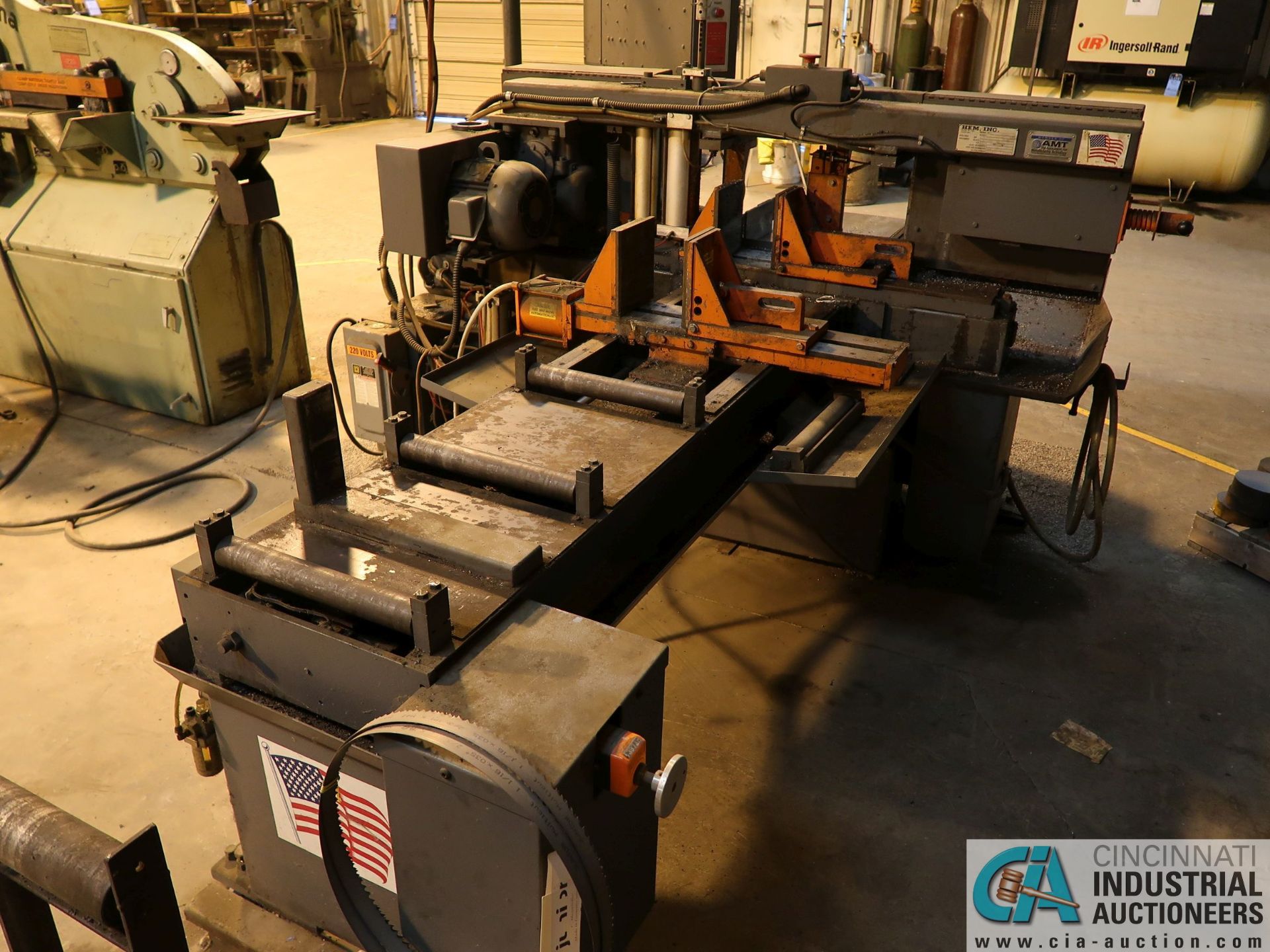 12" X 12" HEM MODEL H90A-C AUTO HORIZONTAL BAND SAW; S/N 931206, APPROX. 24" AUTO BAR FEED, - Image 3 of 10