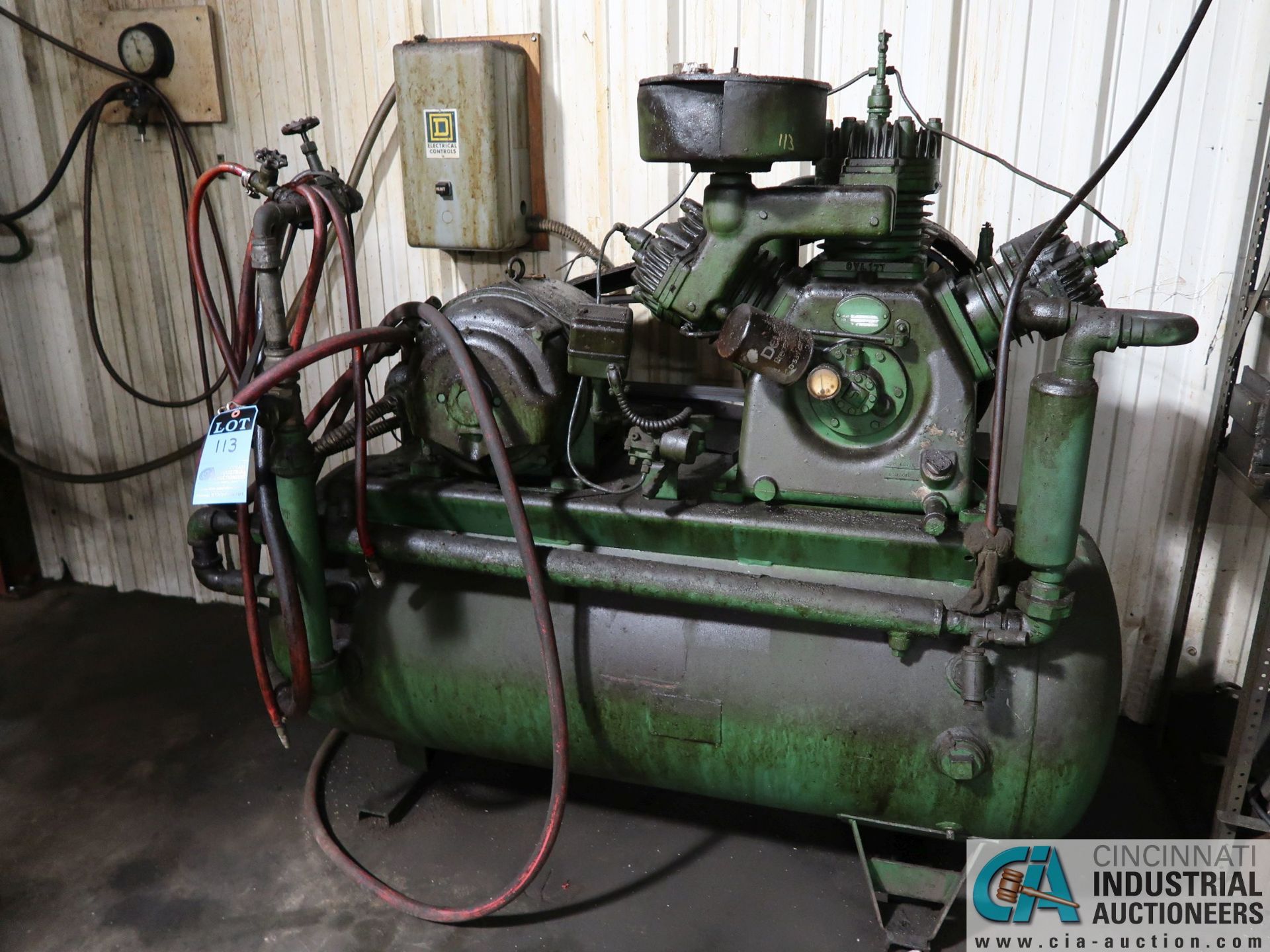 25 HP WORTHINGTON HORIZONTAL TANK AIR COMPRESSOR