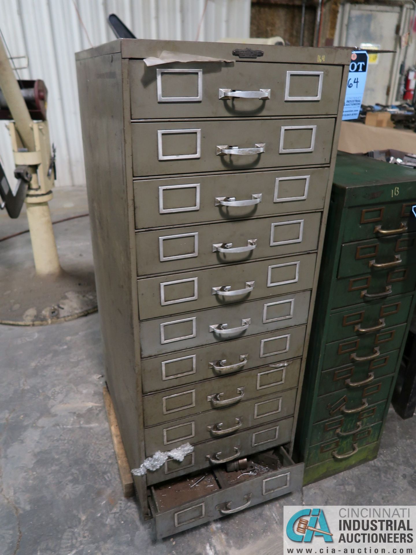 (LOT) MISC. TOOLING WITH ELEVEN-DRAWER CABINET