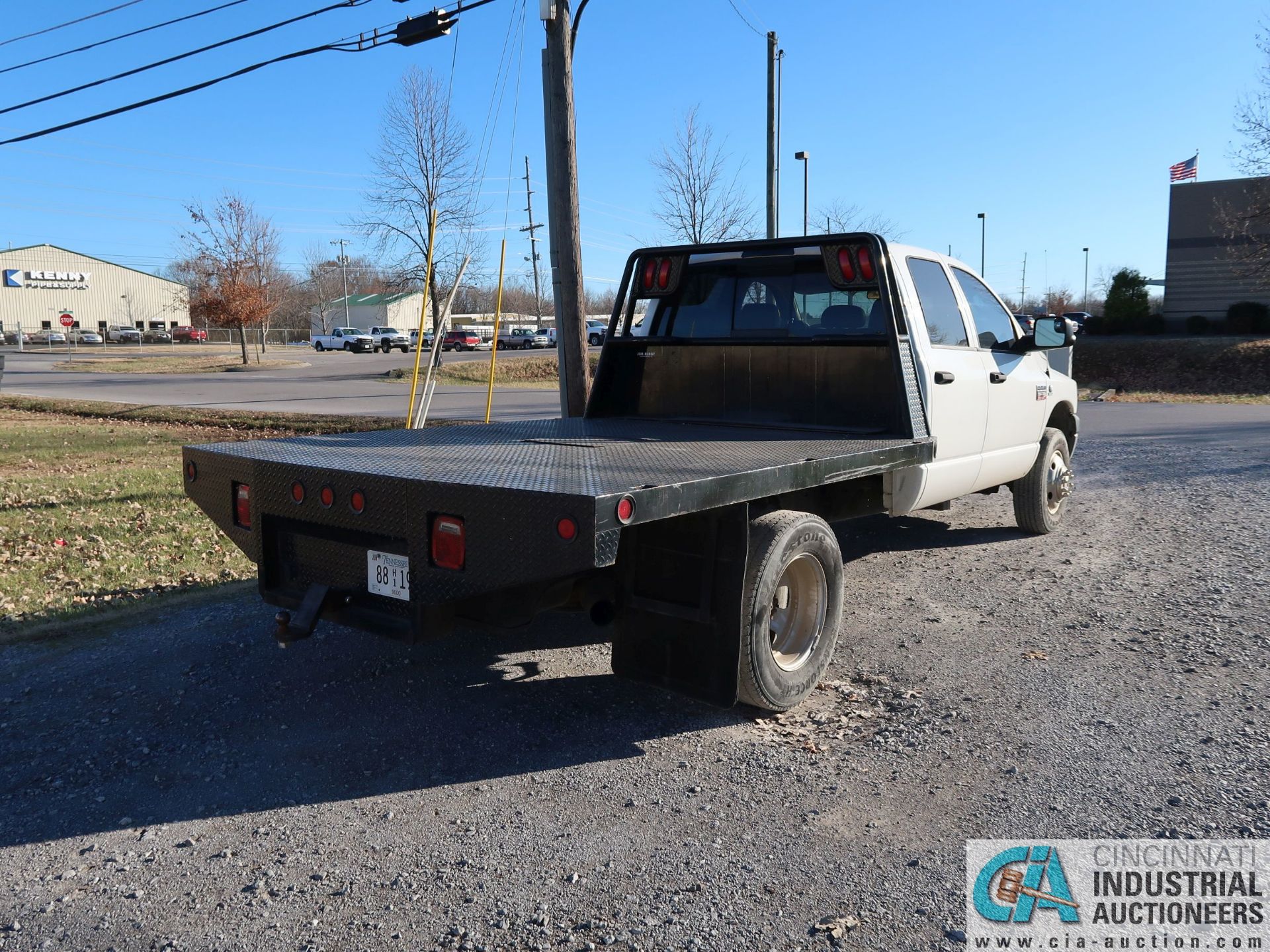 2007 DODGE 3500 RAM FLAT BED DIESEL TRUCK; VIN # 3D6WG48A37G707670, 165,264 MILES SHOWING, CUMMINS - Image 5 of 14