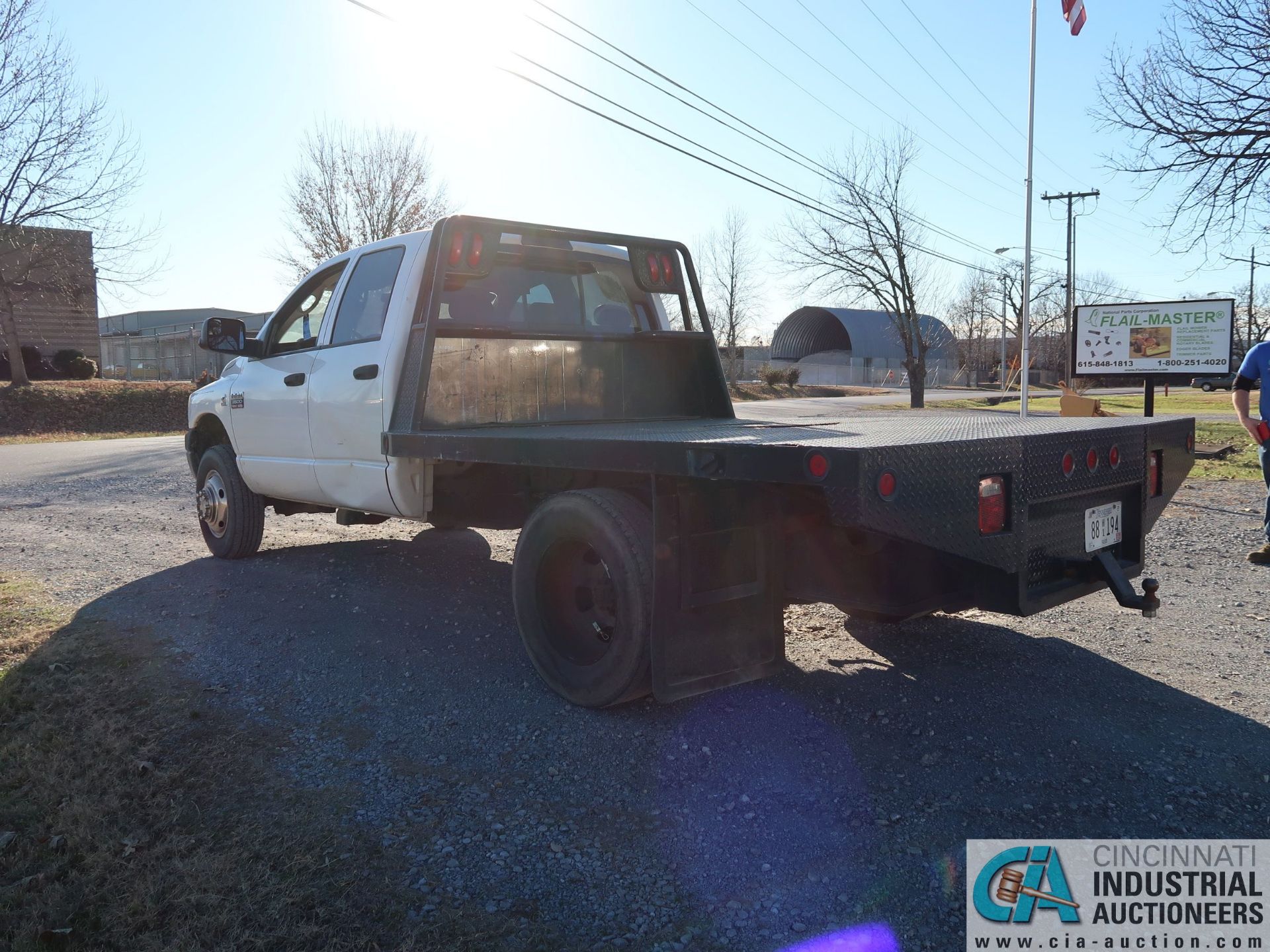 2007 DODGE 3500 RAM FLAT BED DIESEL TRUCK; VIN # 3D6WG48A37G707670, 165,264 MILES SHOWING, CUMMINS - Image 7 of 14