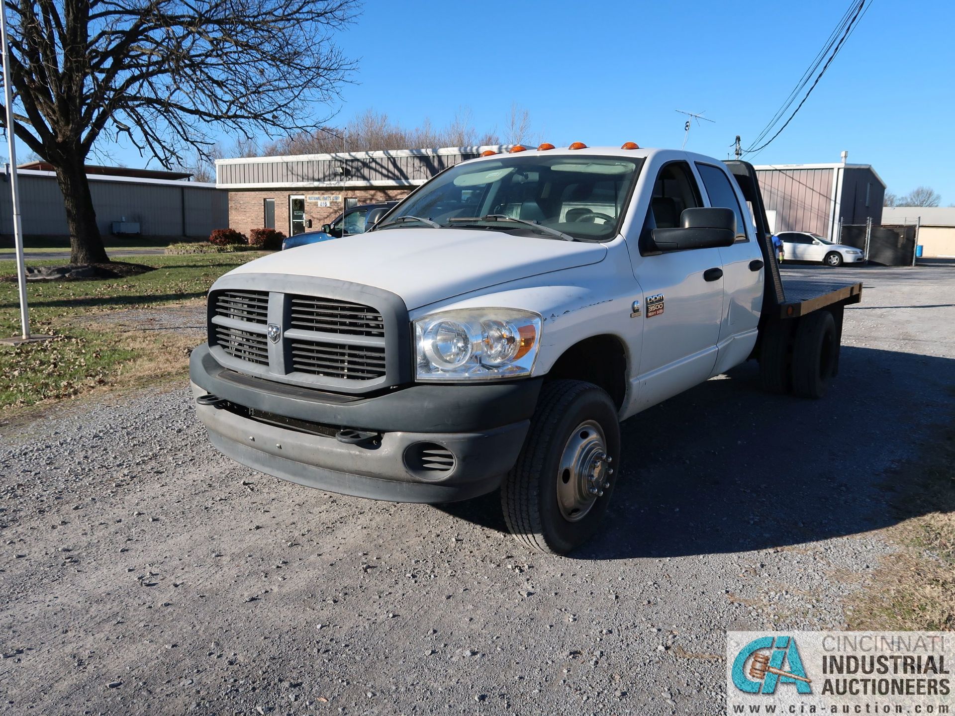 2007 DODGE 3500 RAM FLAT BED DIESEL TRUCK; VIN # 3D6WG48A37G707670, 165,264 MILES SHOWING, CUMMINS