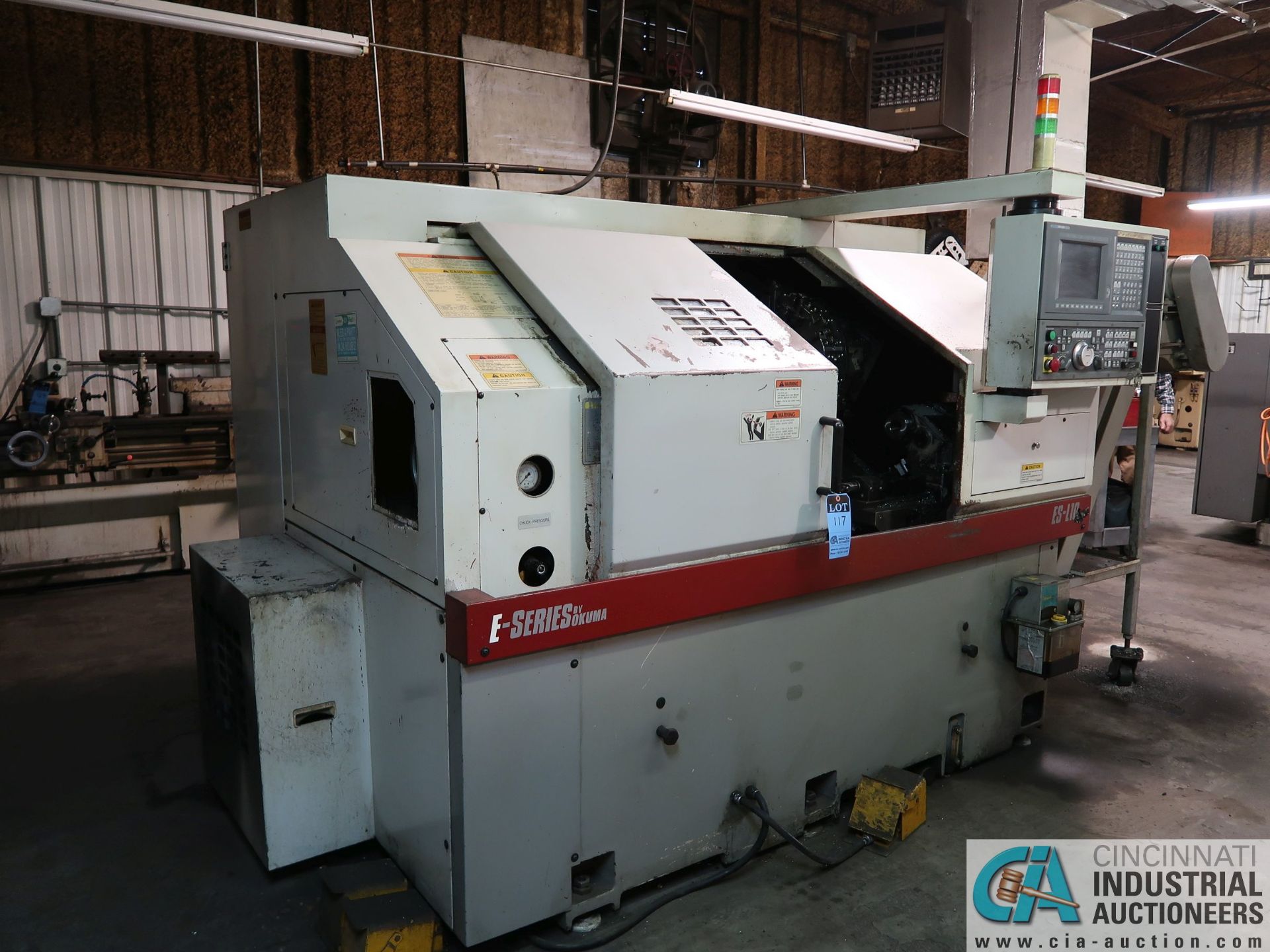 OKUMA MODEL ES-L10 CNC TURNING CENTER; S/N P00003, OSP-U10 CONTROL, TAILSTOCK, 10" CHUCK (NEW 2001 - Image 2 of 11