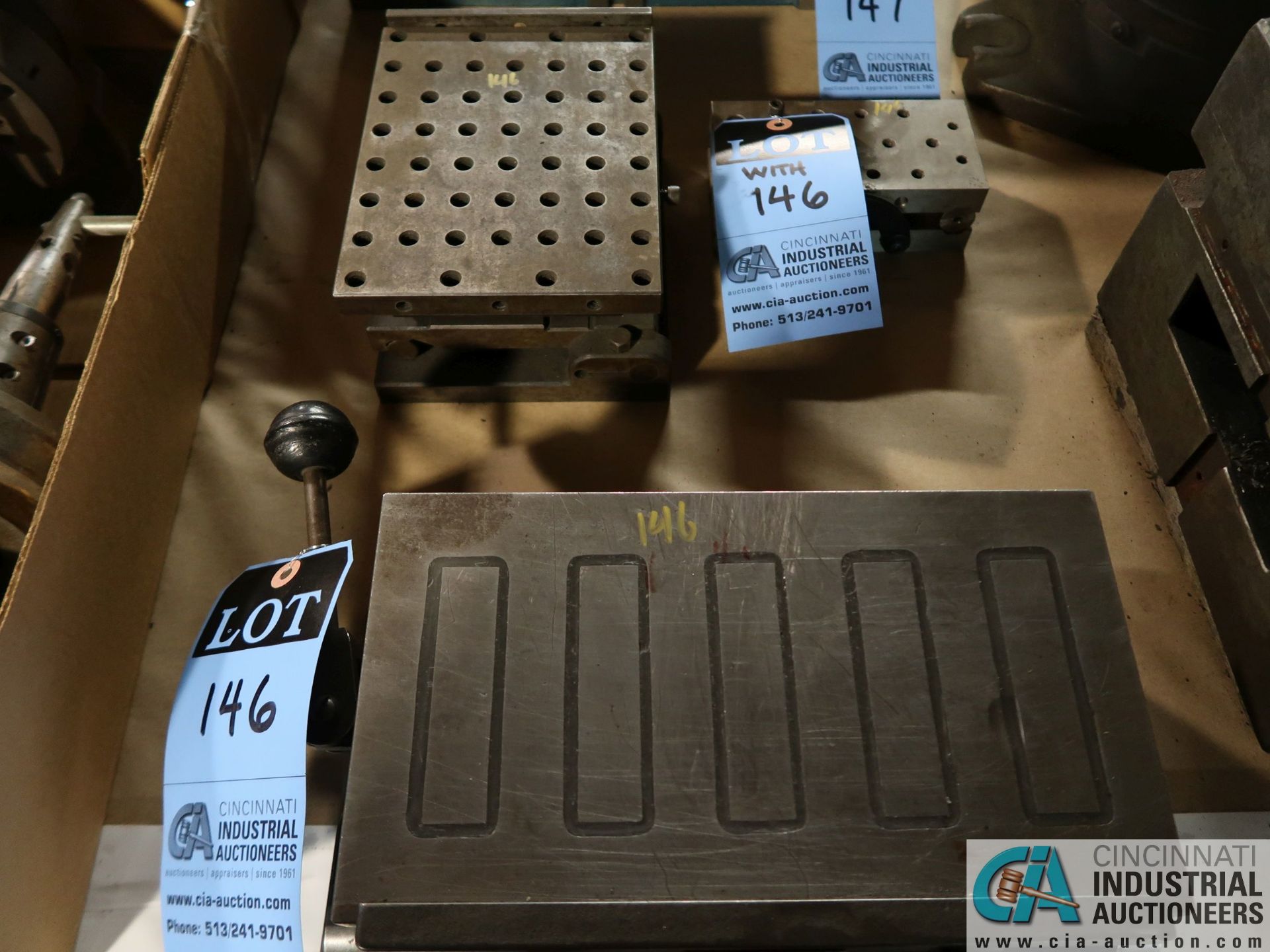 6" X 10-3/4" MAGNA-SINE MODEL B10 MAGNETIC SINE PLATE WITH 6" X 7-1/2" & 3" X 6" DRILLED AND